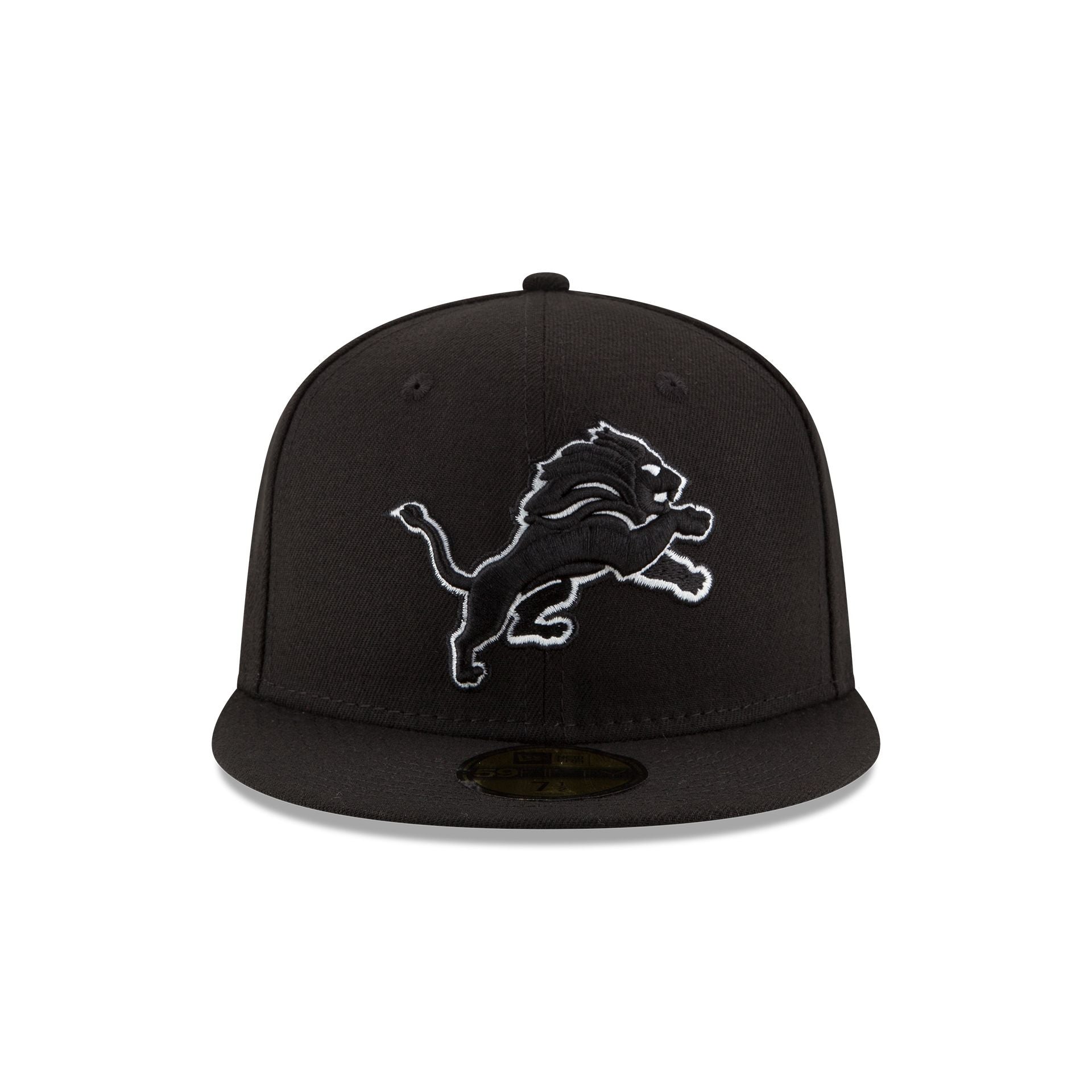 Detroit Lions Black & White 59FIFTY Fitted Hat - Image 2