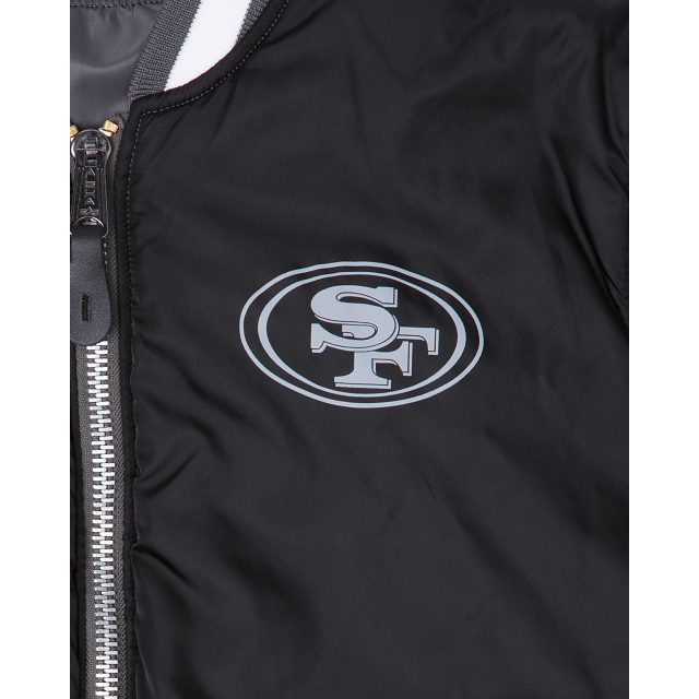 Alpha Industries X San Francisco 49ers Gray MA-1 Bomber Jacket - Image 8