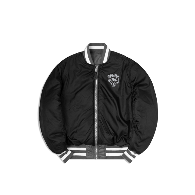 Alpha Industries X Chicago Bears Gray MA-1 Bomber Jacket - Image 6
