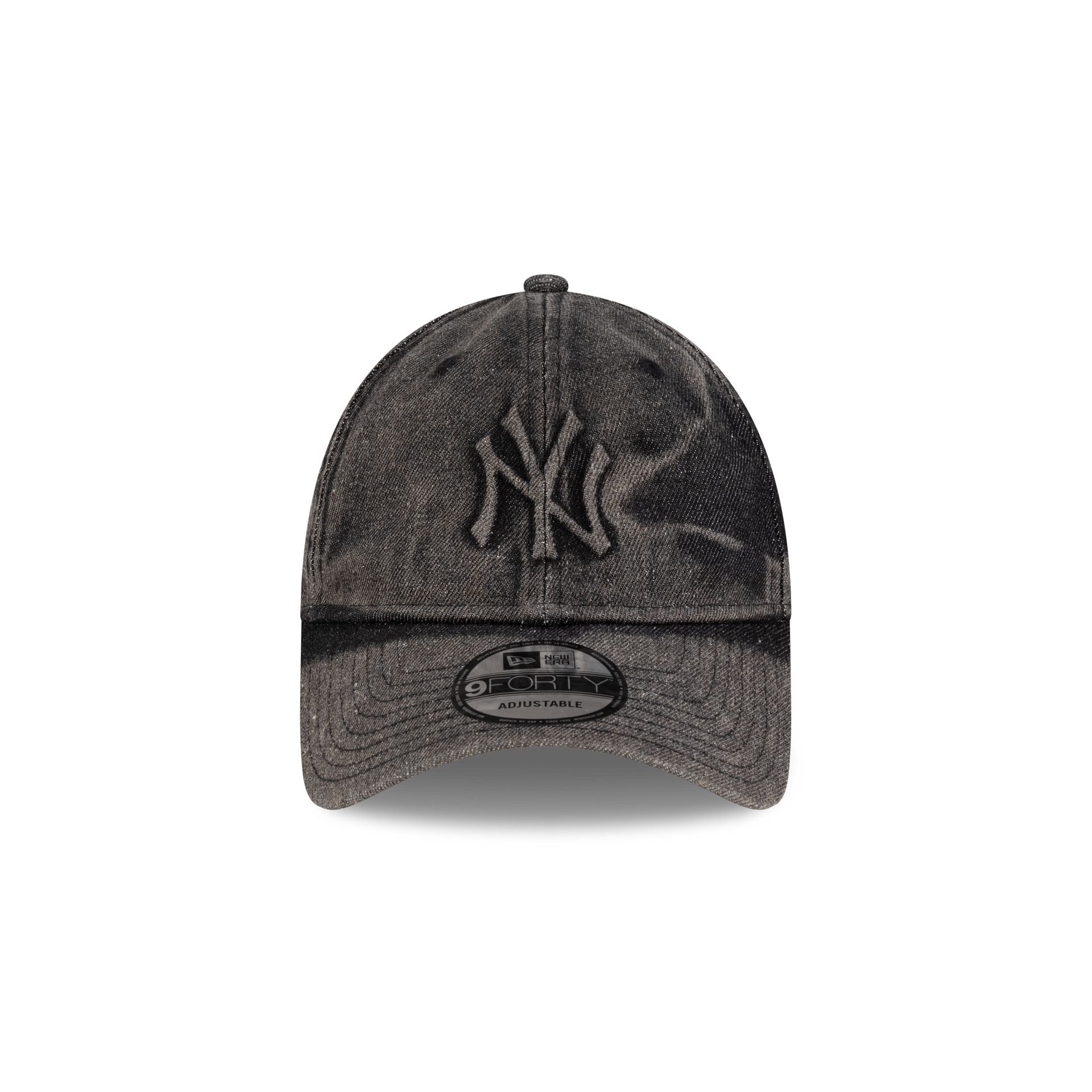 New York Yankees Embo Black Denim 9FORTY Adjustable Hat - Image 2