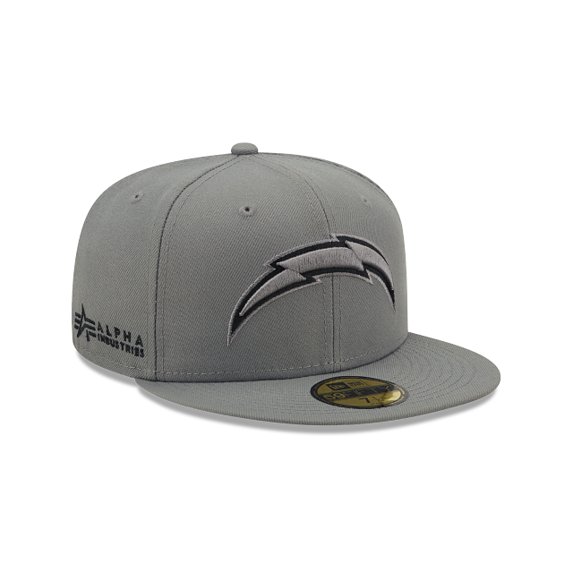 Alpha Industries X Los Angeles Chargers Gray 59FIFTY Fitted Hat - Image 3