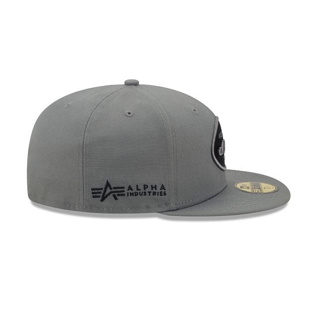 Alpha Industries X New York Jets Gray 59FIFTY Fitted Hat - Image 5