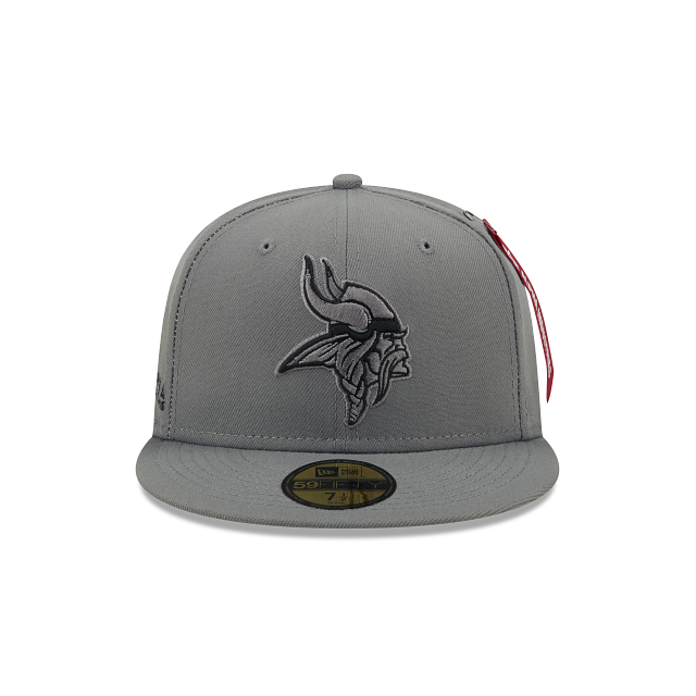 Alpha Industries X Minnesota Vikings Gray 59FIFTY Fitted Hat - Image 2