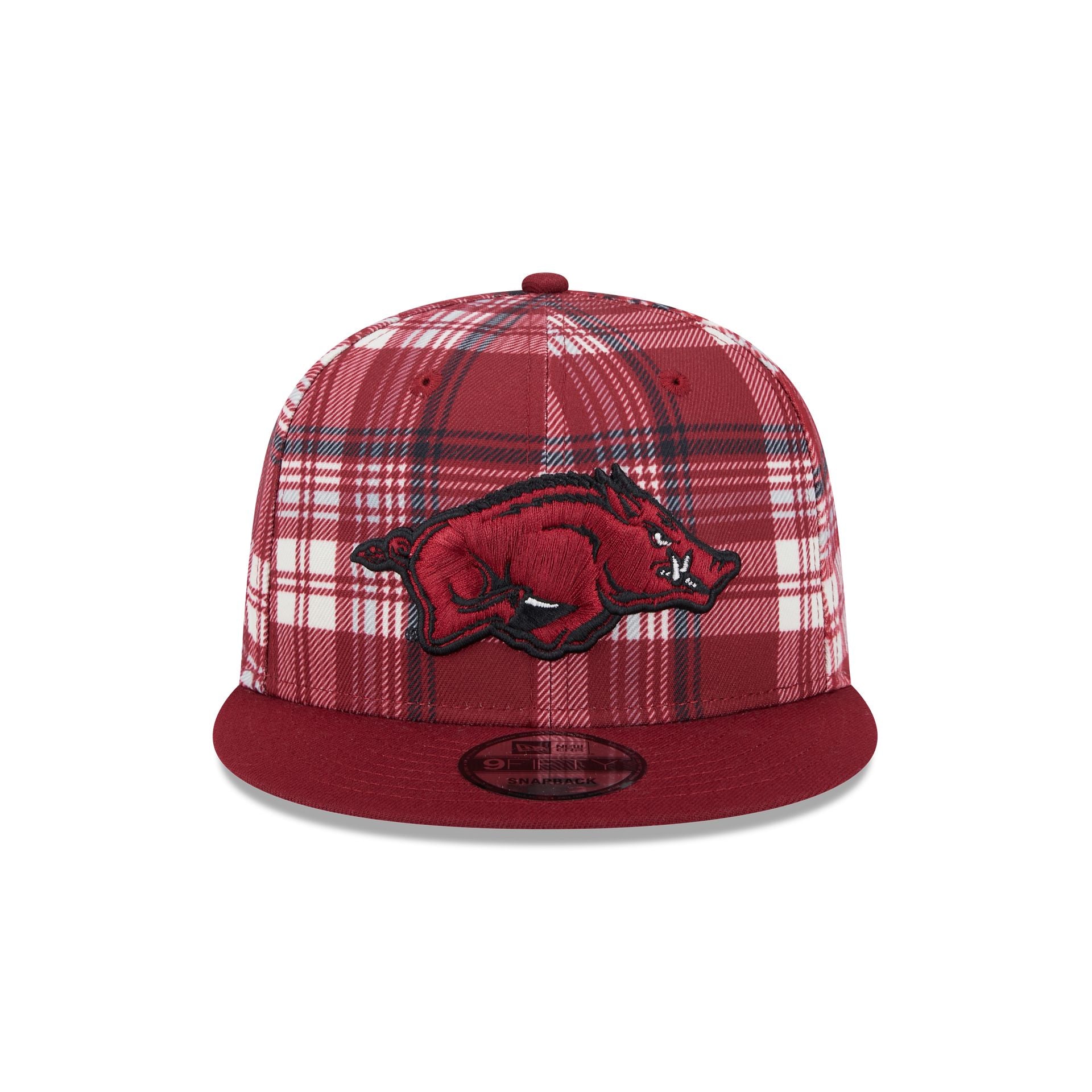 Arkansas Razorbacks Plaid 9FIFTY Snapback Hat - Image 2