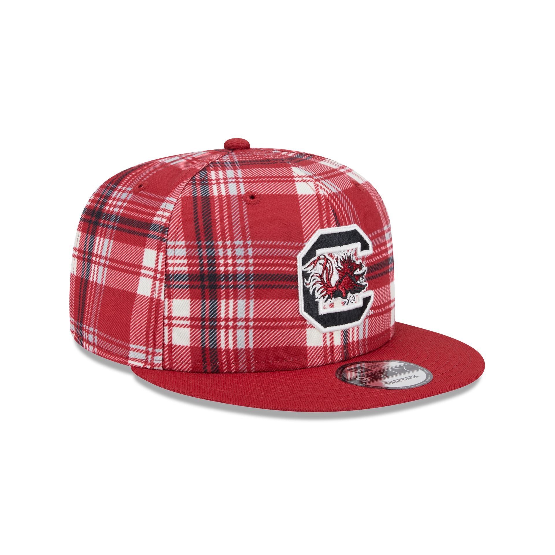South Carolina Gamecocks Plaid 9FIFTY Snapback Hat - Image 3