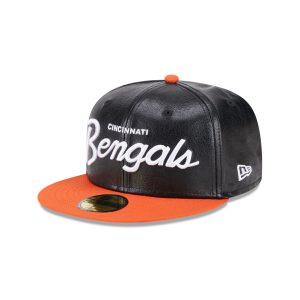 Cincinnati Bengals Faux Leather Crown 59FIFTY Fitted Hat