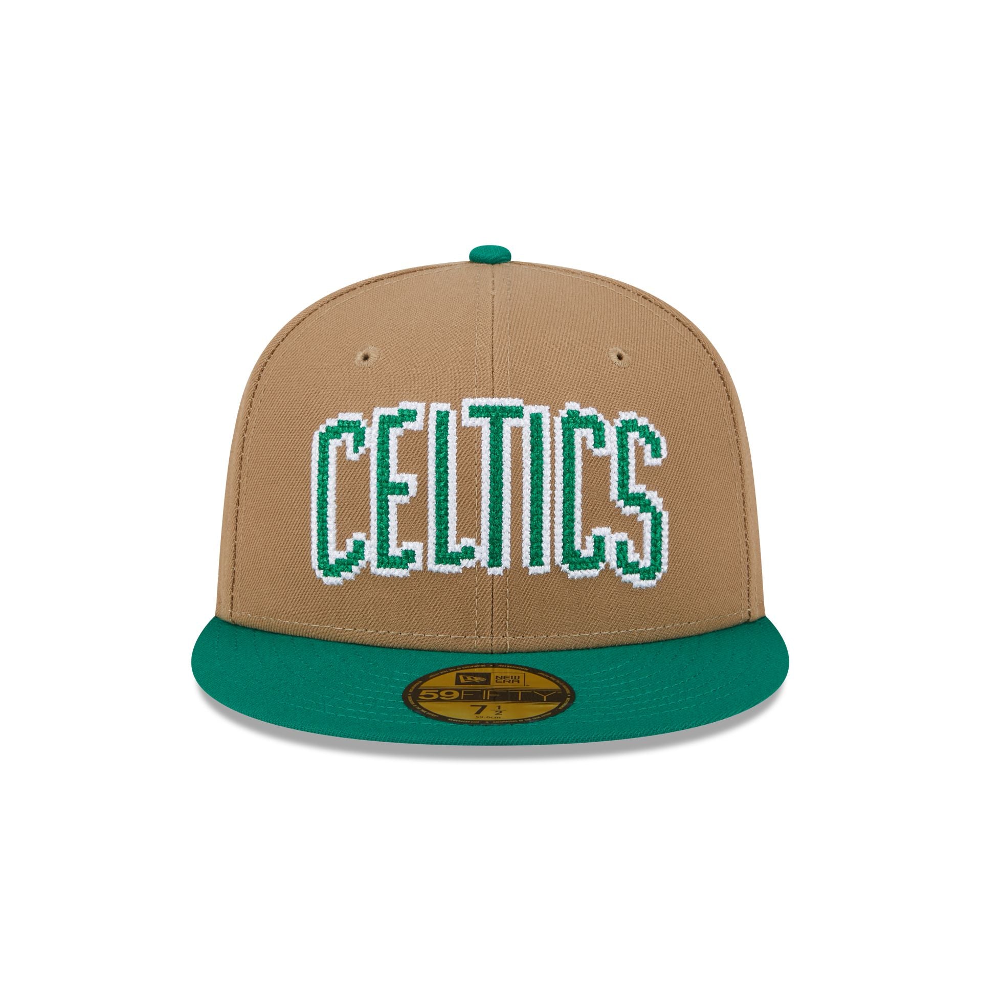 Boston Celtics Classic 8-Bit Wordmark 59FIFTY Fitted Hat - Image 2