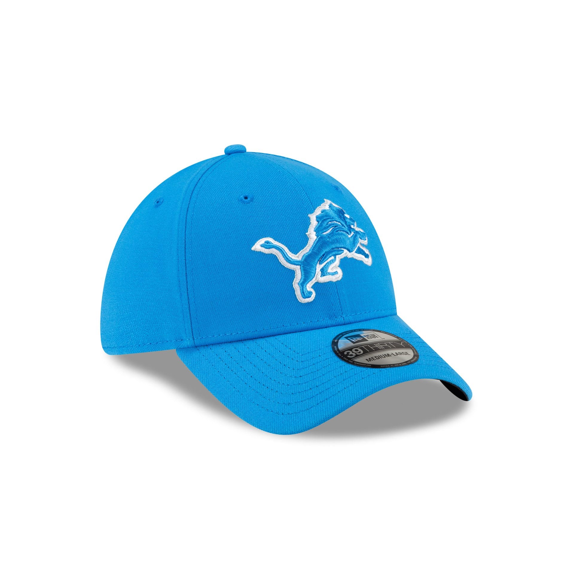 Detroit Lions Team Classic Blue 39THIRTY Stretch Fit Hat - Image 3