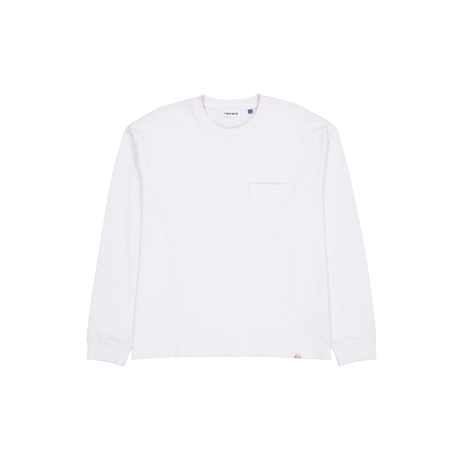 Aurora Optic White Long Sleeve Pocket T-Shirt