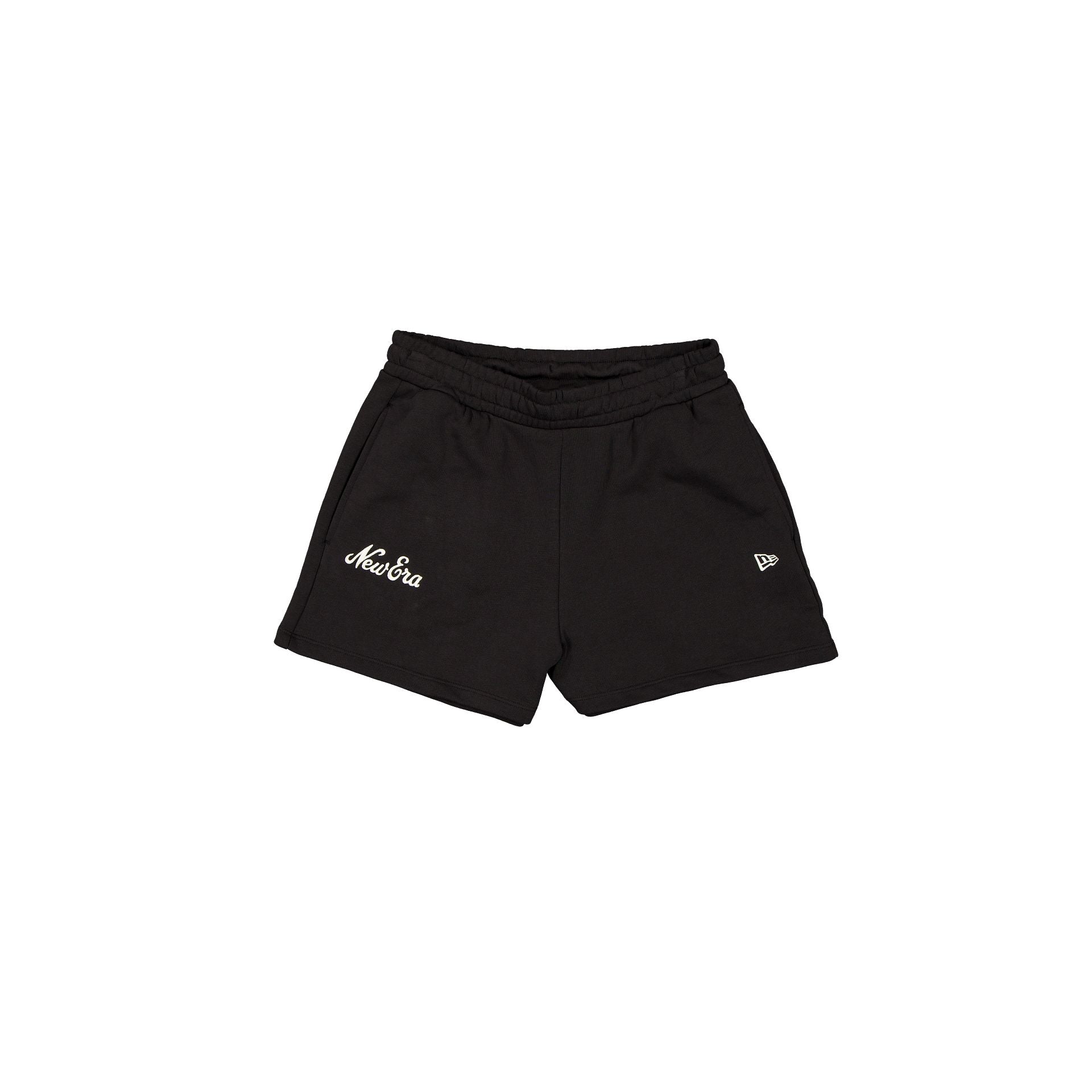 New Era Cap Women's High Waisted Black Script Shorts