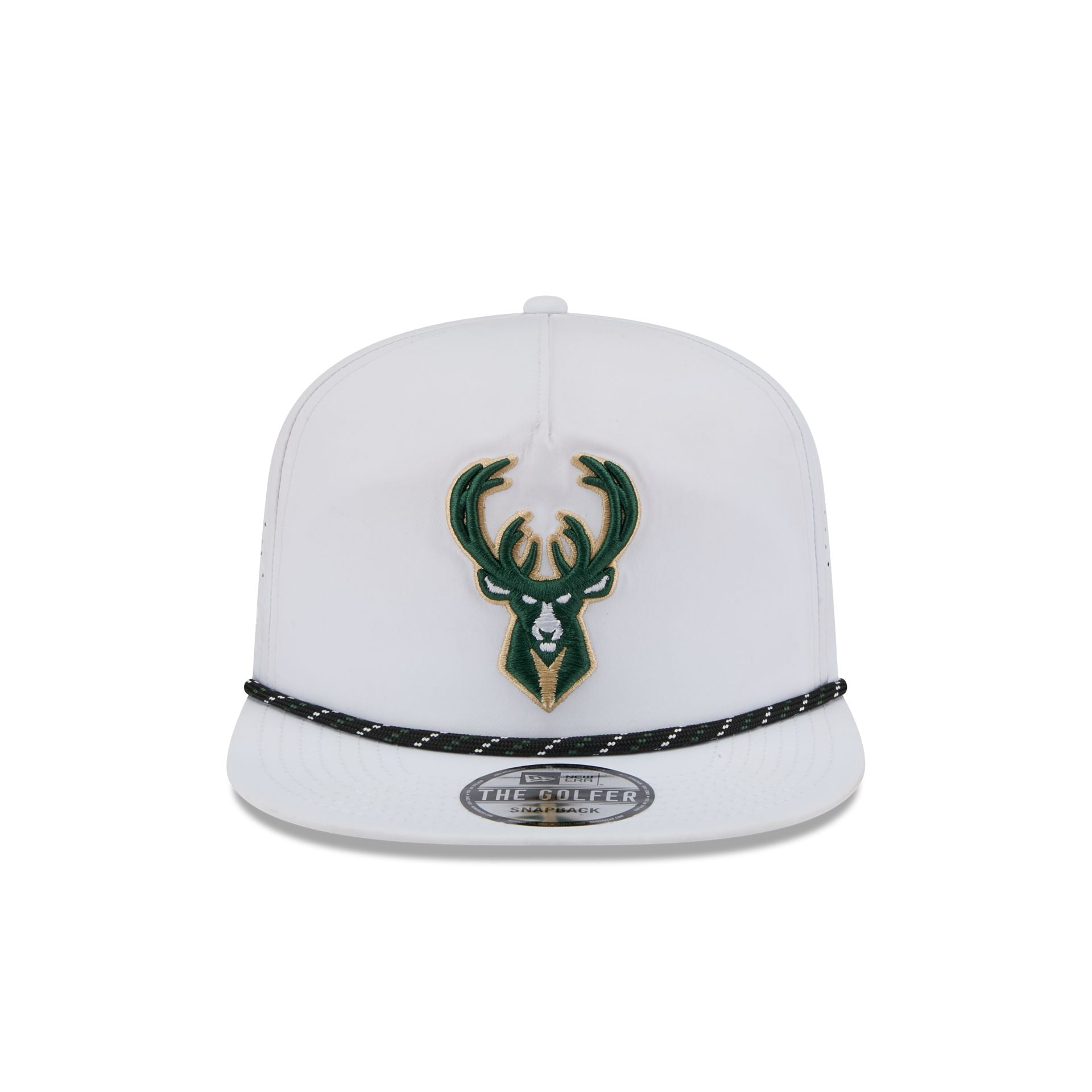 Milwaukee Bucks Optic White Performance Rope Golfer Hat - Image 2