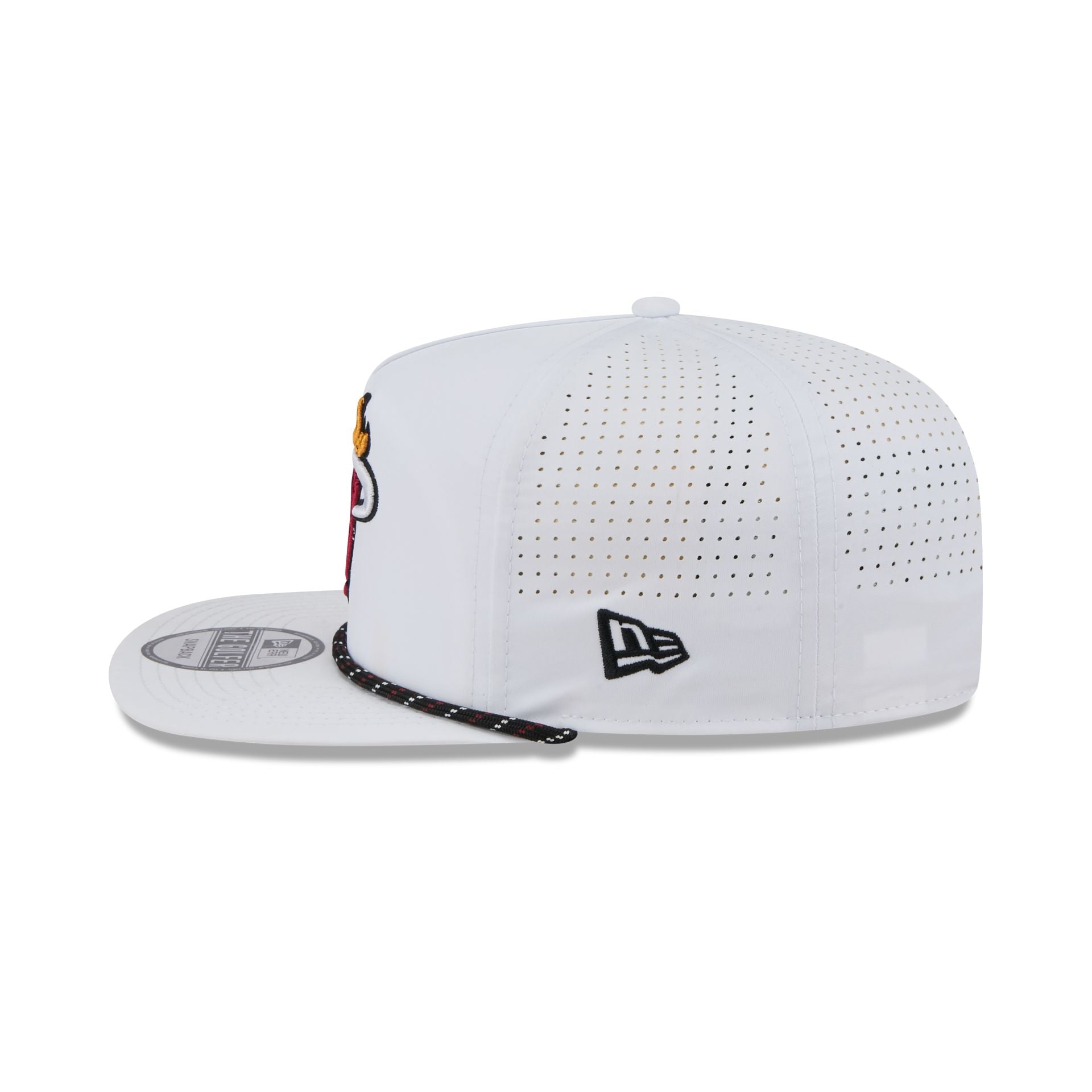 Miami Heat Optic White Performance Rope Golfer Hat - Image 4