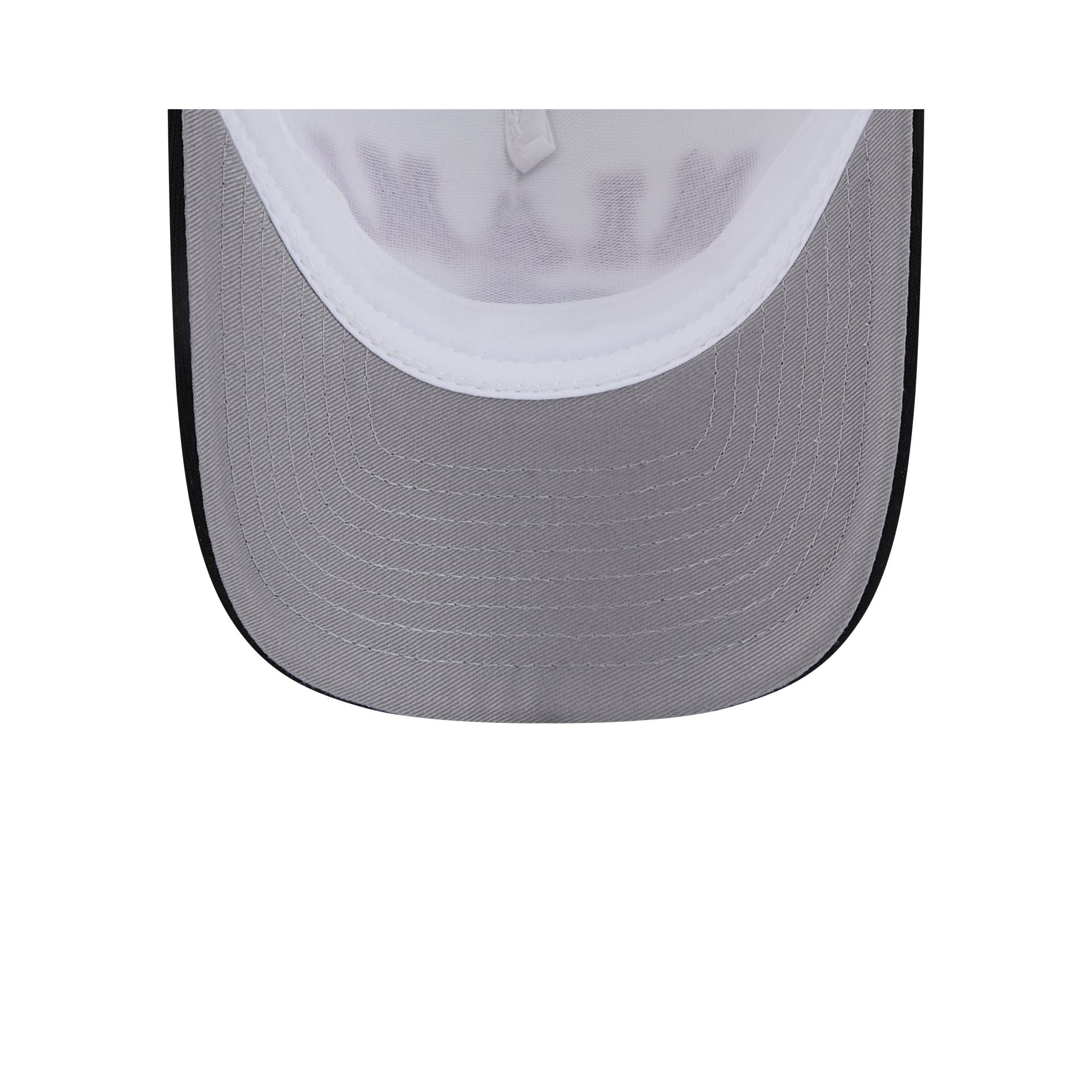 Miami Heat Chrome Arch 9FORTY M-Crown A-Frame Trucker Hat - Image 7