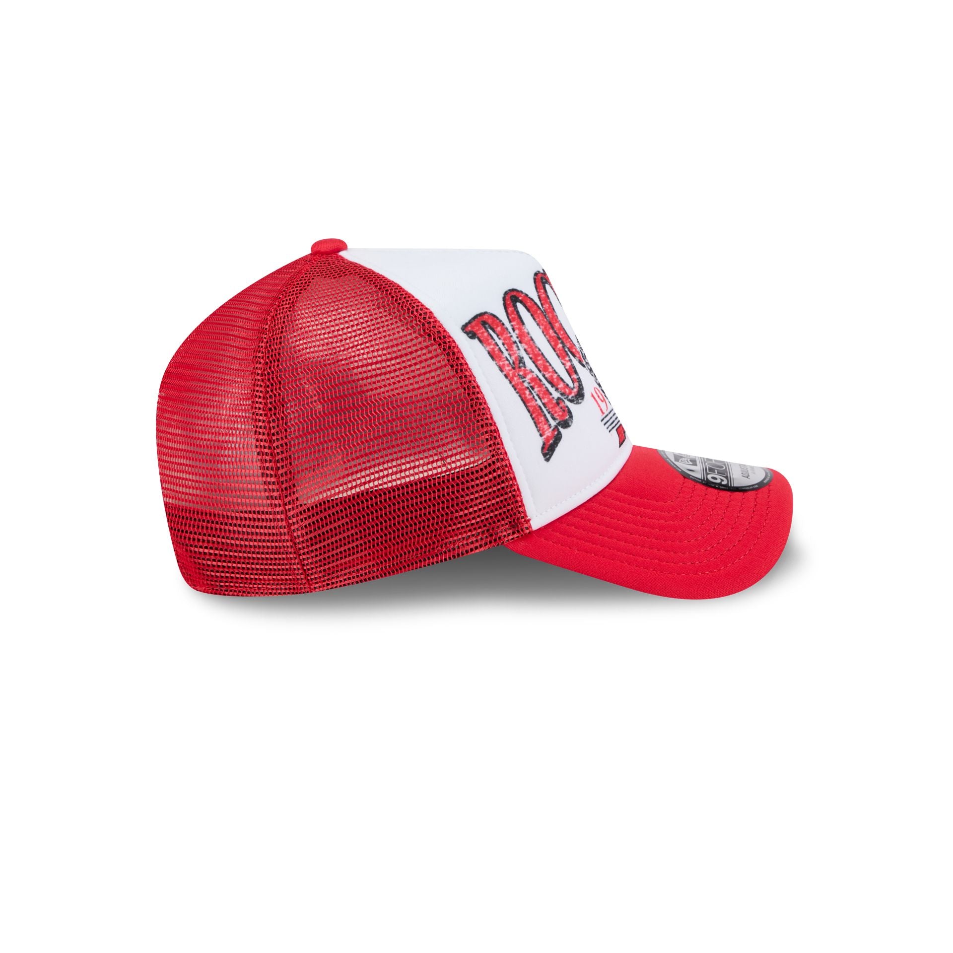Houston Rockets Distressed 9FORTY A-Frame Trucker Hat - Image 5