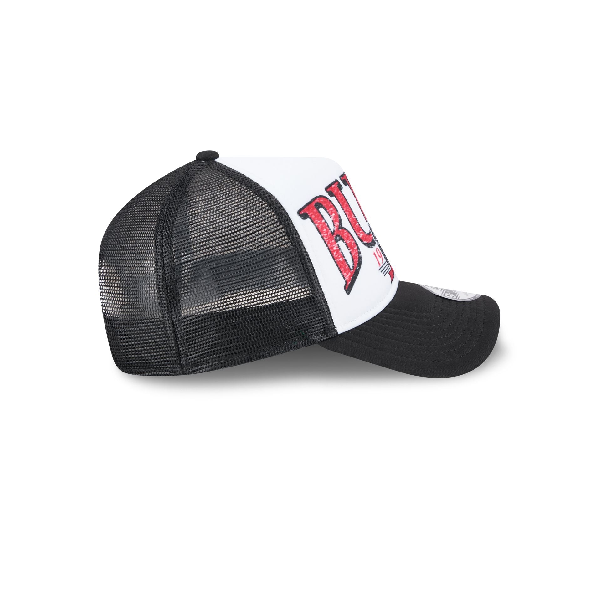 Chicago Bulls Distressed 9FORTY A-Frame Trucker Hat - Image 5