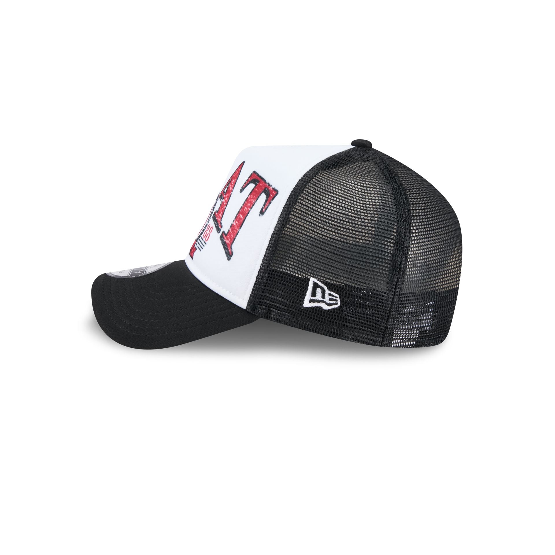 Miami Heat Distressed 9FORTY A-Frame Trucker Hat - Image 4