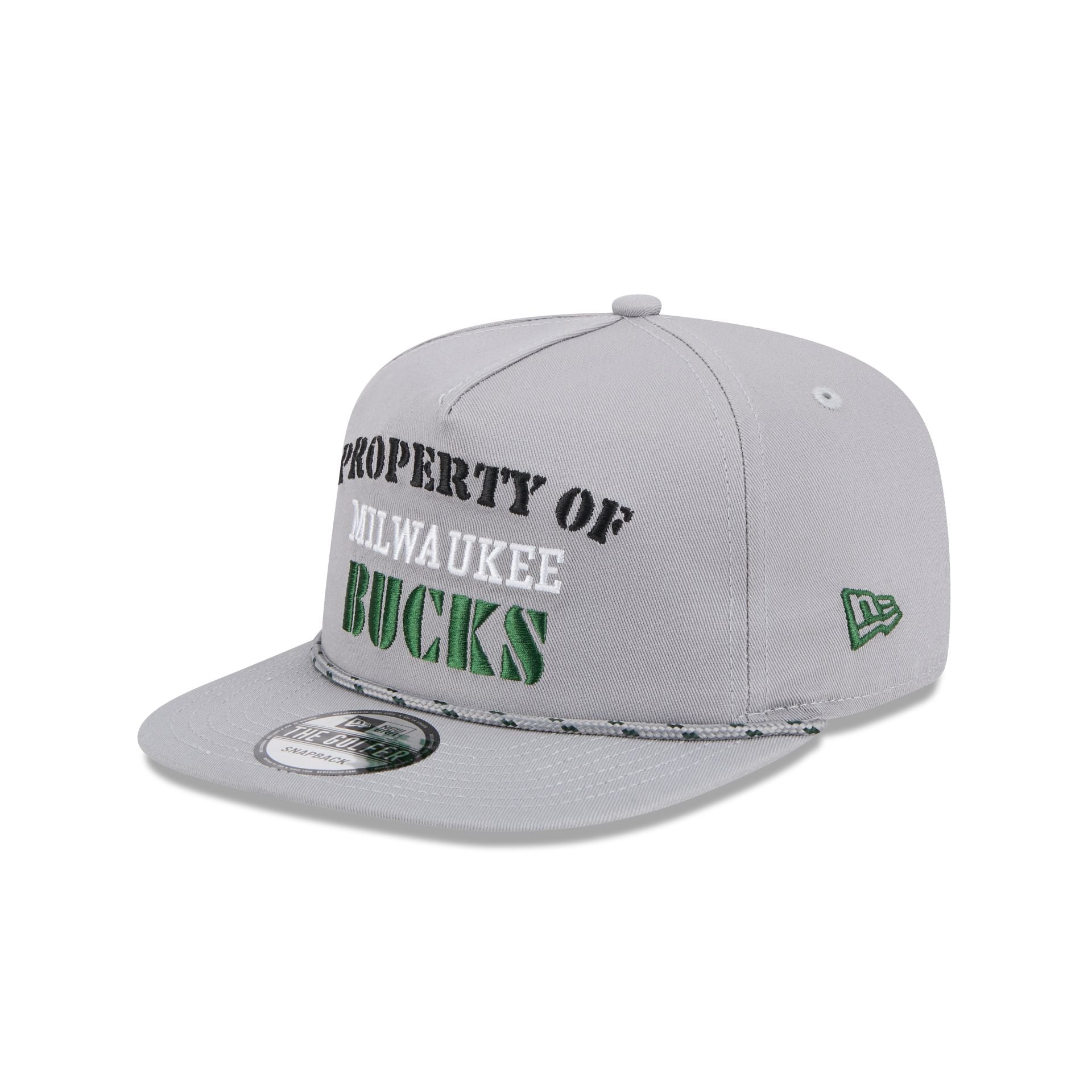 Milwaukee Bucks Vintage Gray Rope Golfer Hat - Image 3