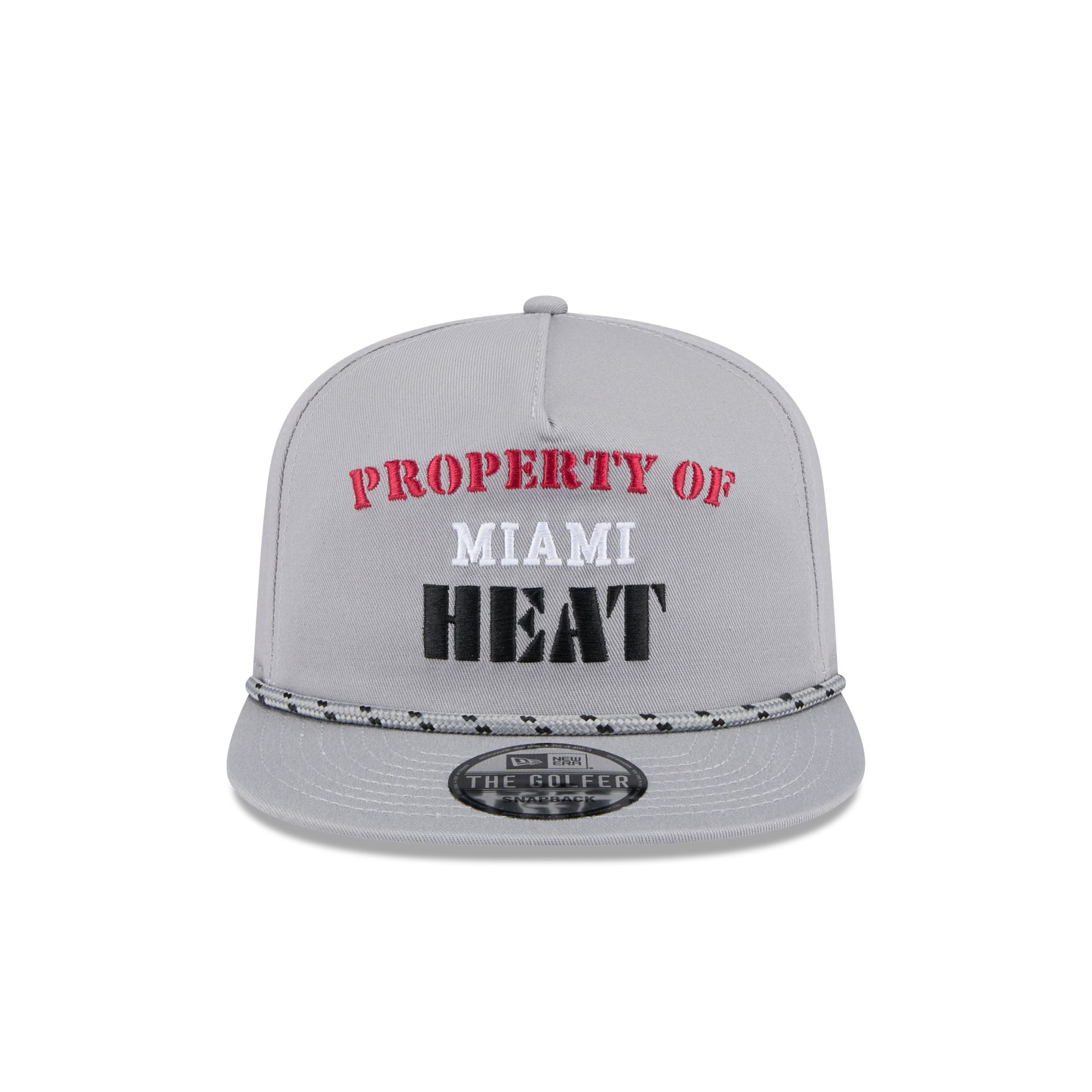Miami Heat Vintage Gray Rope Golfer Hat - Image 2