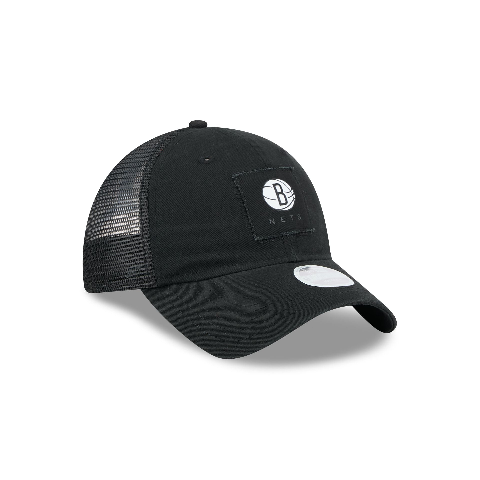 Brooklyn Nets Women's Square Stitch 9TWENTY Trucker Hat - Image 3