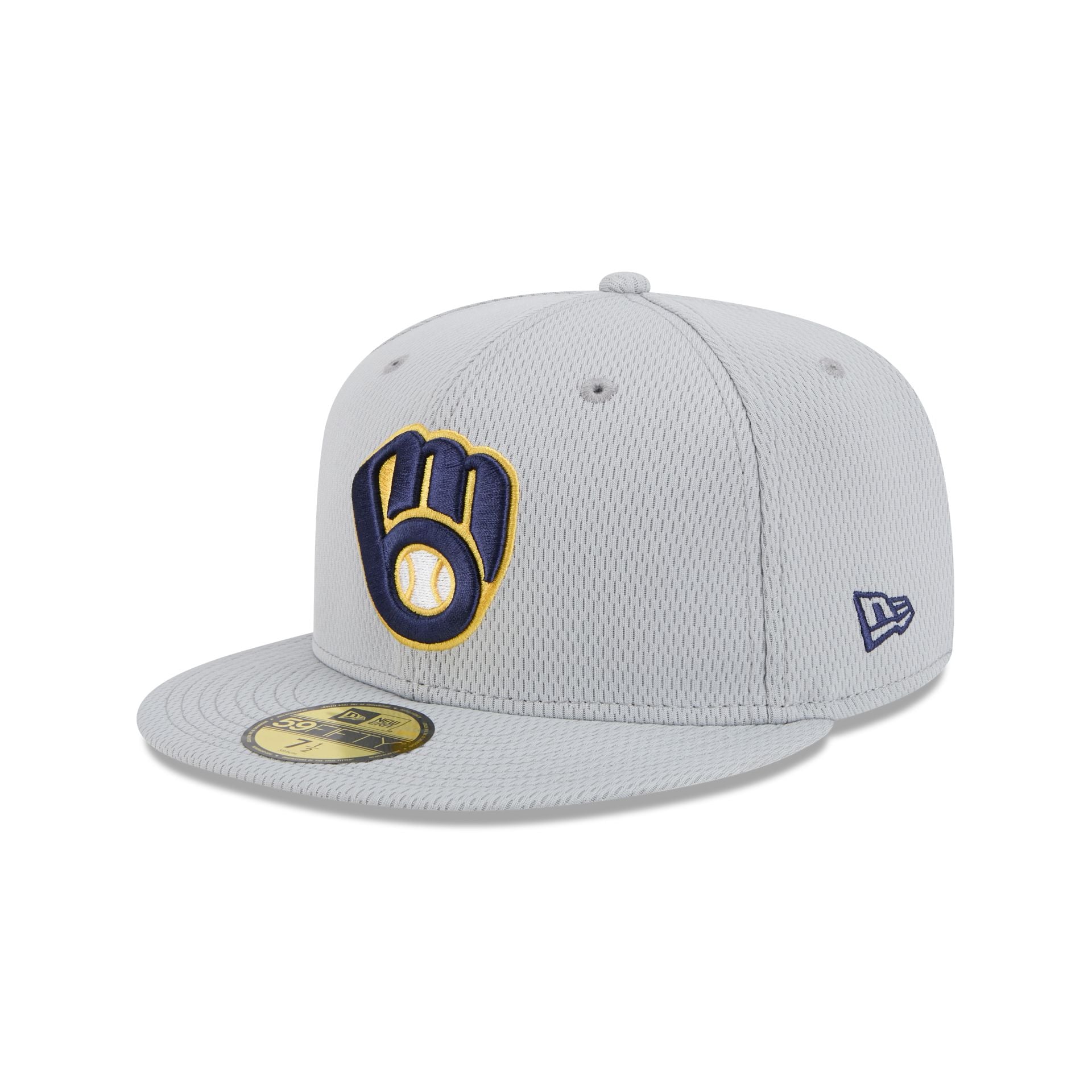 Milwaukee Brewers 2025 Clubhouse Gray 59FIFTY Fitted Hat - Image 3