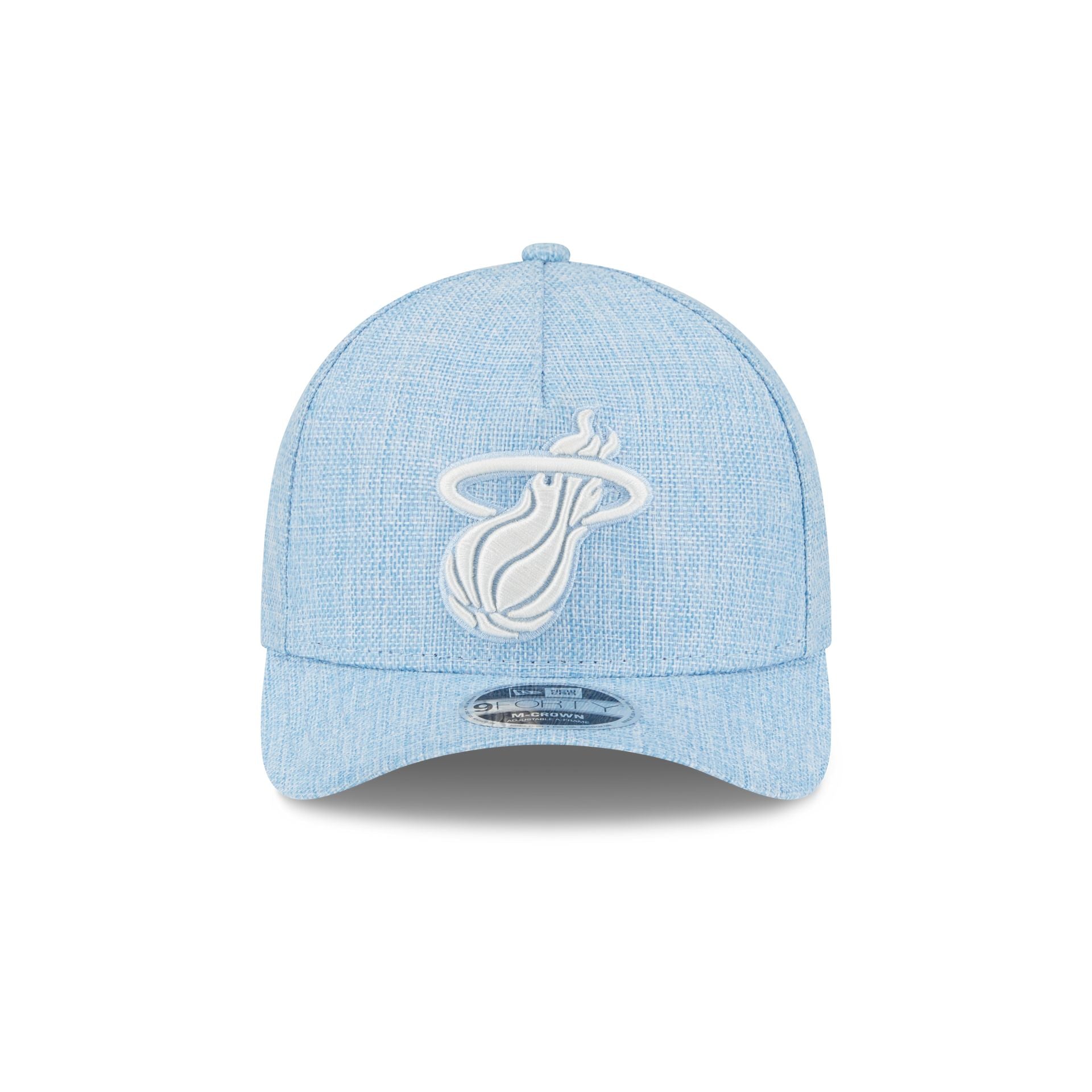 Miami Heat Cotton Weaver Blue 9FORTY M-Crown A-Frame Snapback Hat - Image 2
