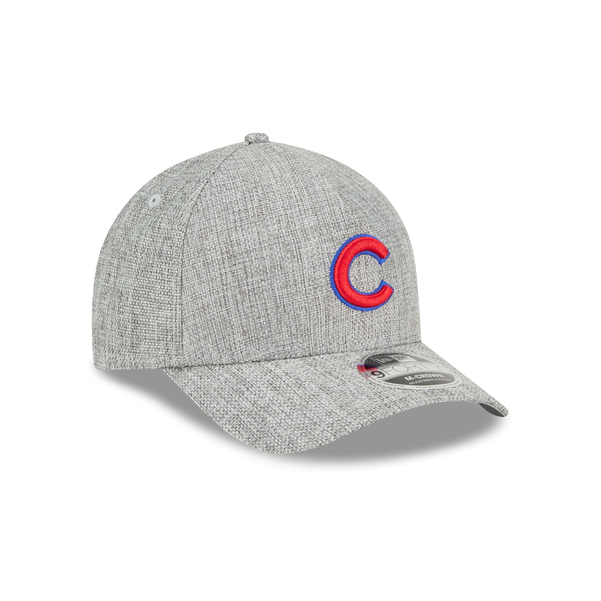 Chicago Cubs Cotton Weave Gray 9FORTY M-Crown A-Frame Snapback Hat - Image 3