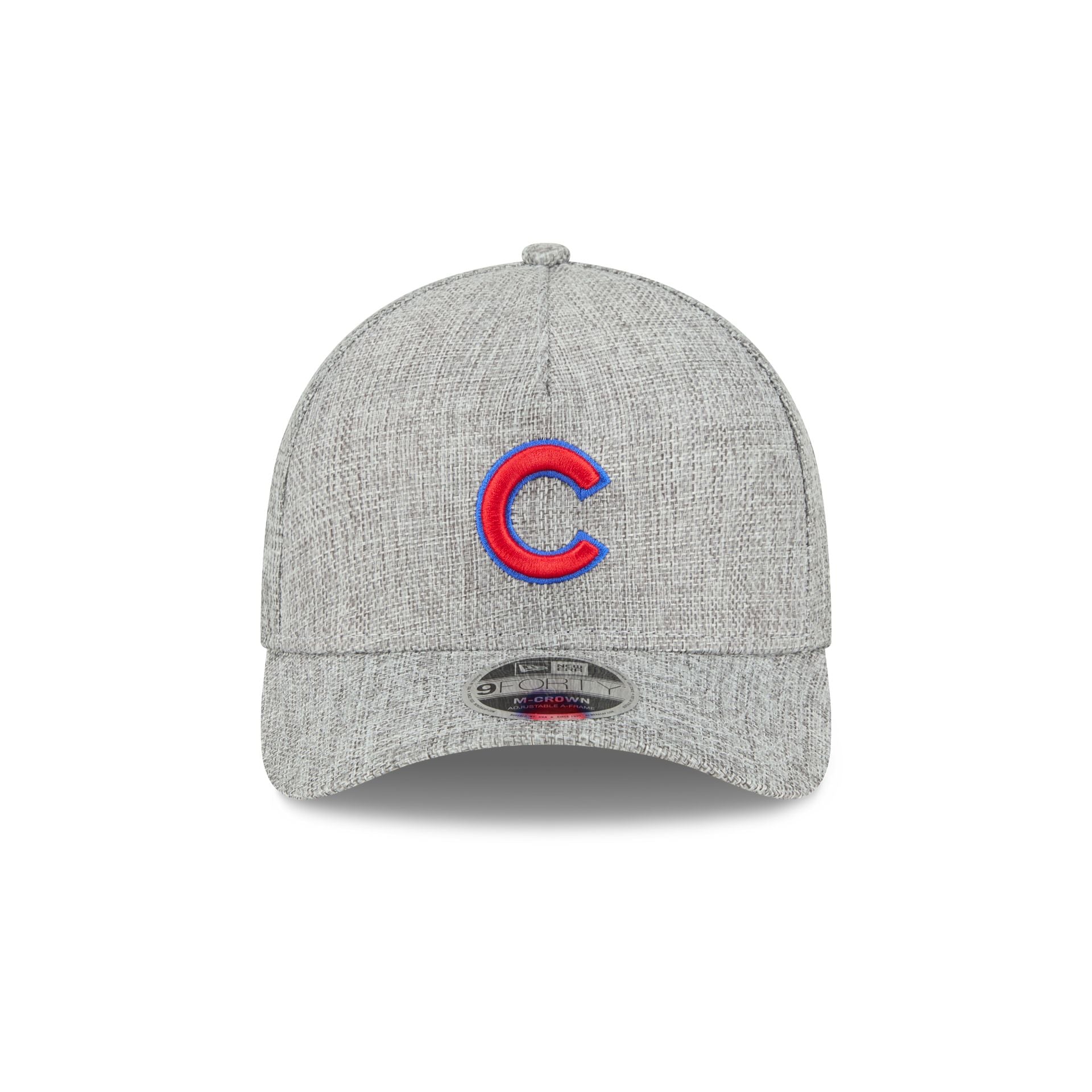 Chicago Cubs Cotton Weave Gray 9FORTY M-Crown A-Frame Snapback Hat - Image 2