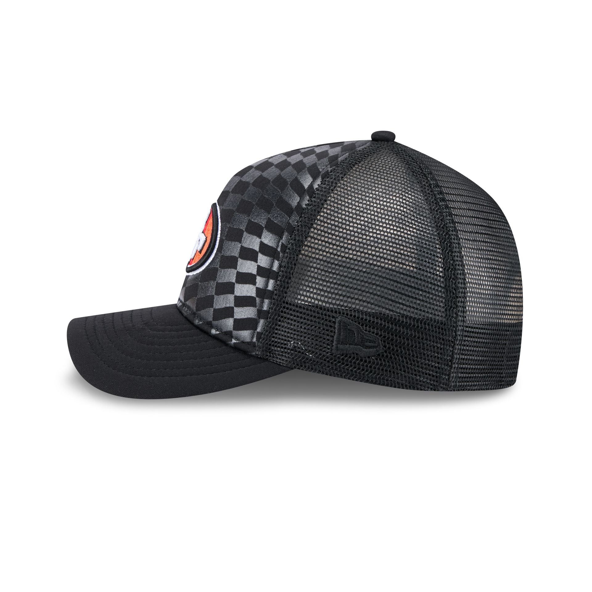 San Francisco 49ers Gradient Raceway 9FORTY M-Crown A-Frame Trucker Hat - Image 4