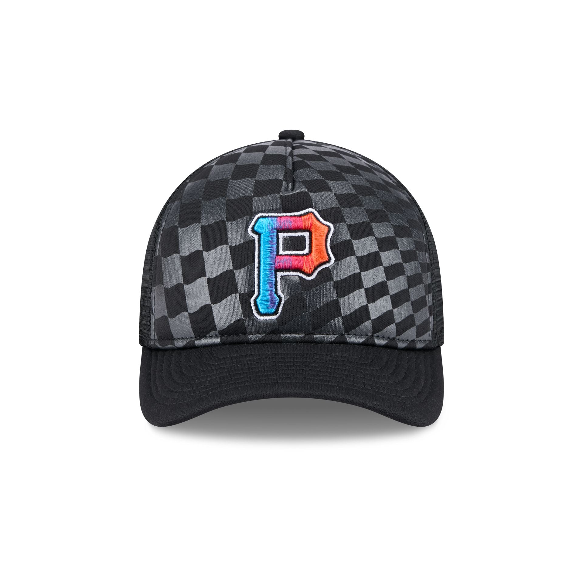 Pittsburgh Pirates Gradient Raceway 9FORTY M-Crown A-Frame Trucker Hat - Image 2