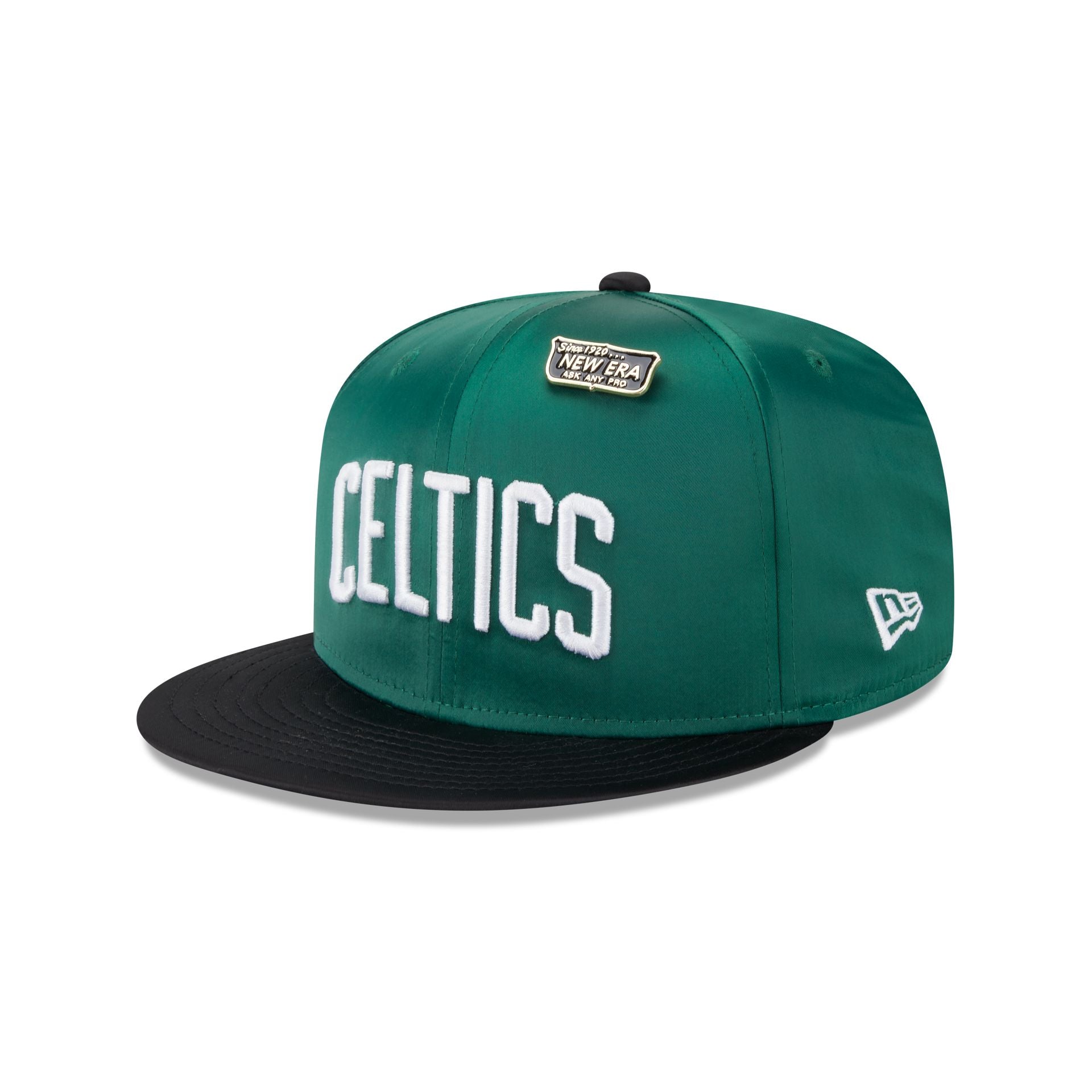 Boston Celtics Satin Pin 9FIFTY Snapback Hat - Image 3