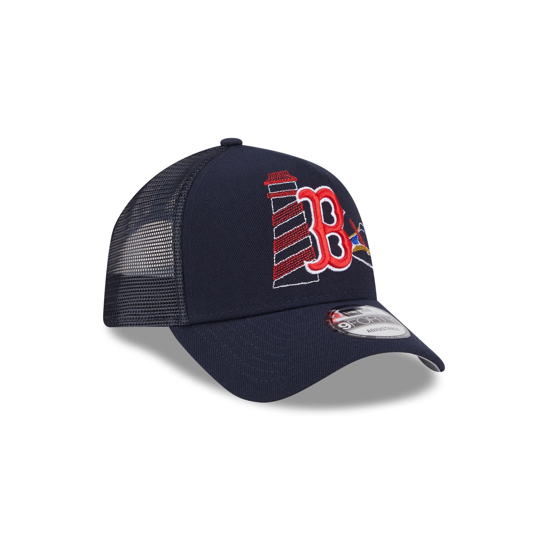 Boston Red Sox State Stitch 9FORTY A-Frame Trucker Hat - Image 3