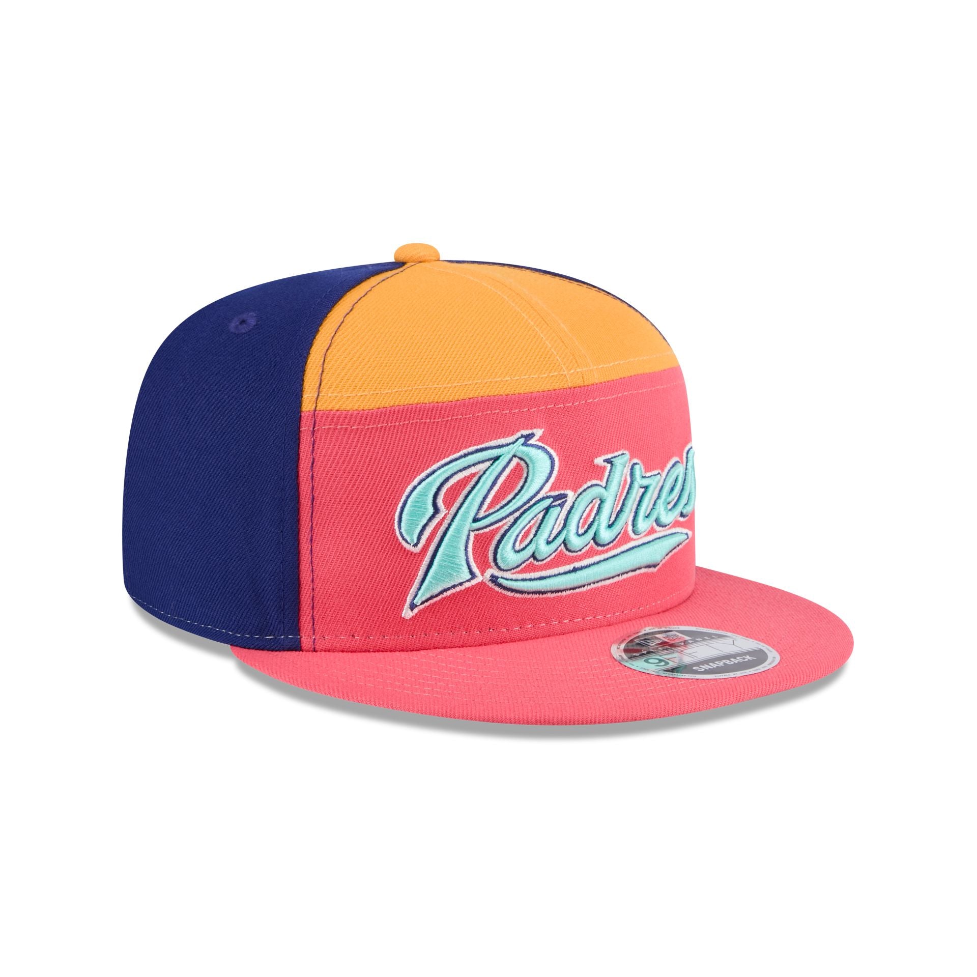 San Diego Padres Coral Split Panel 9FIFTY Snapback Hat - Image 3