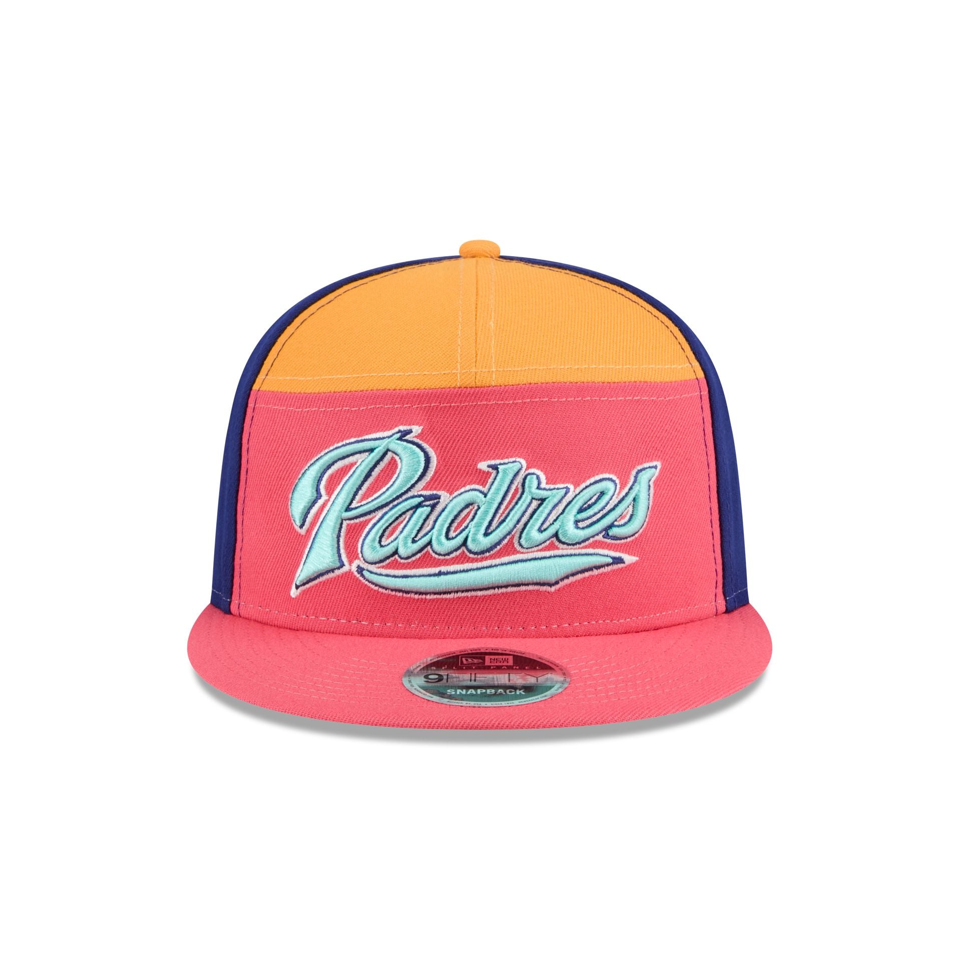 San Diego Padres Coral Split Panel 9FIFTY Snapback Hat - Image 2