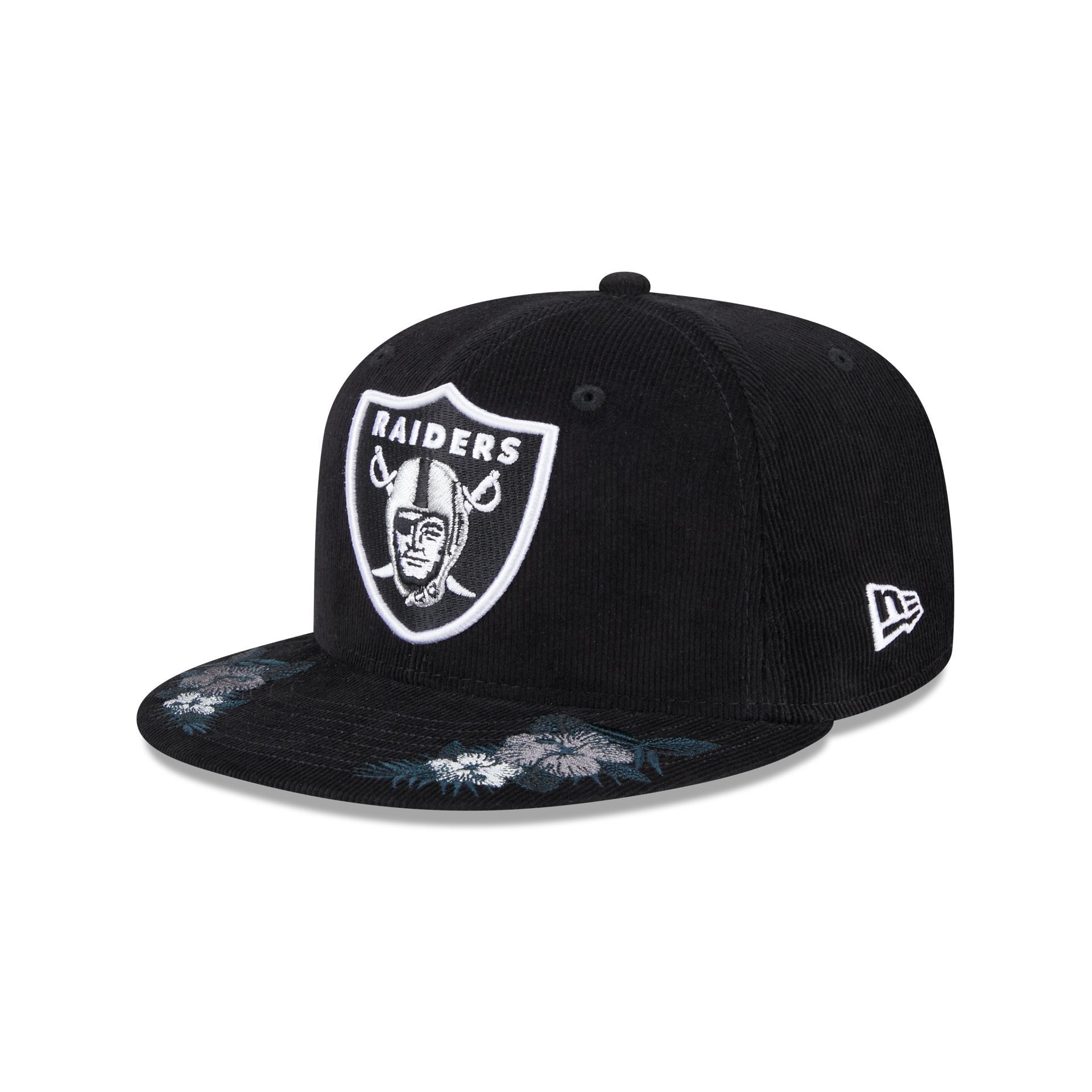Just Caps Floral Corduroy Las Vegas Raiders 59FIFTY Fitted Hat - Image 3
