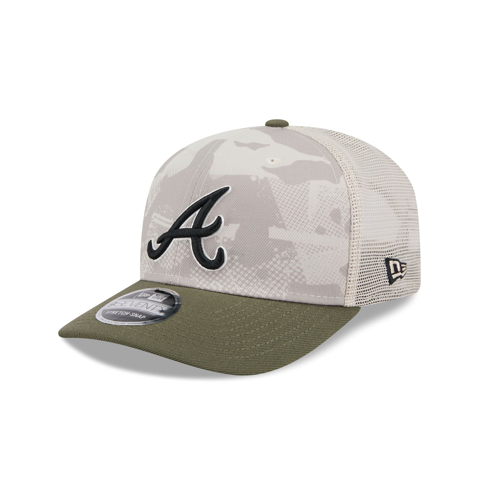 Atlanta Braves Armed Forces Day 2025 9SEVENTY Trucker Hat - Image 3