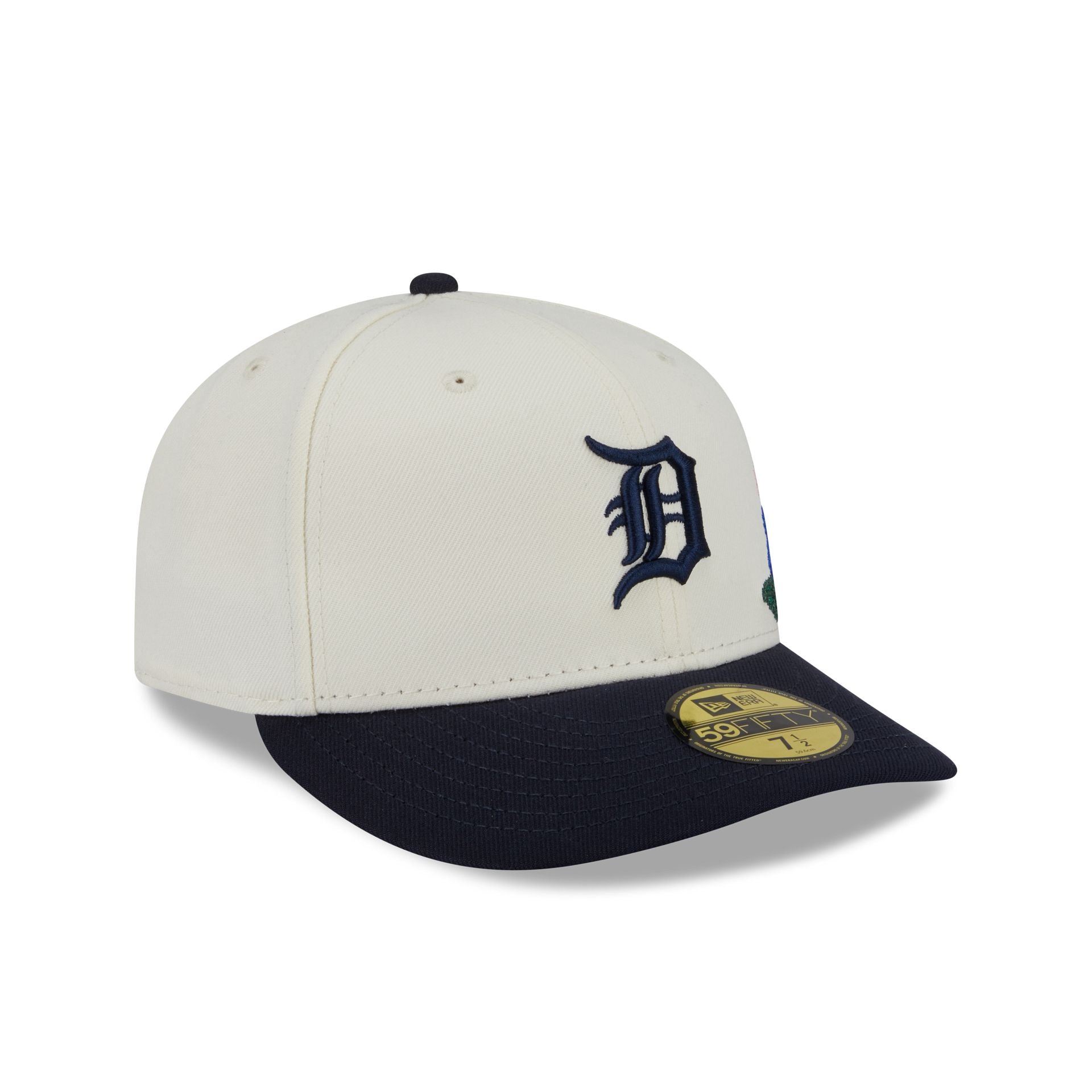 Detroit Tigers Tonal Florals White 59FIFTY Fitted Hat - Image 3