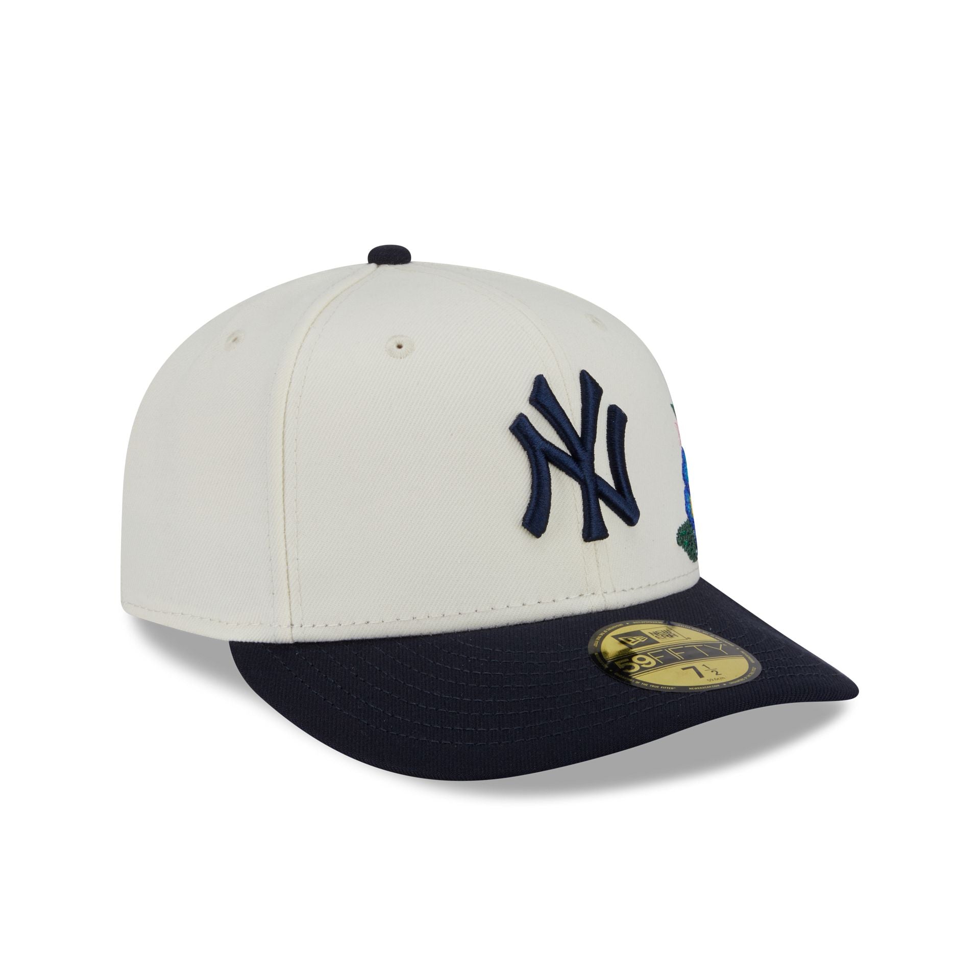 New York Yankees Tonal Florals White 59FIFTY Fitted Hat - Image 3