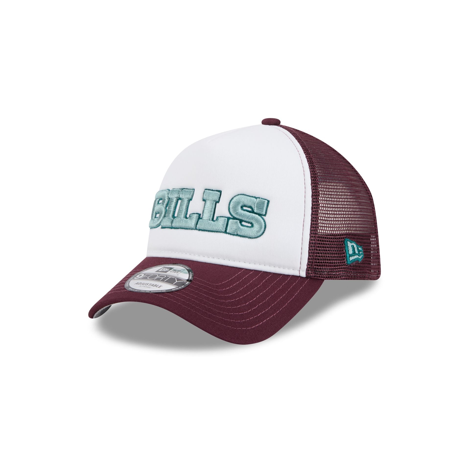 Buffalo Bills Optic White 9FORTY A-Frame Snapback Hat - Image 3