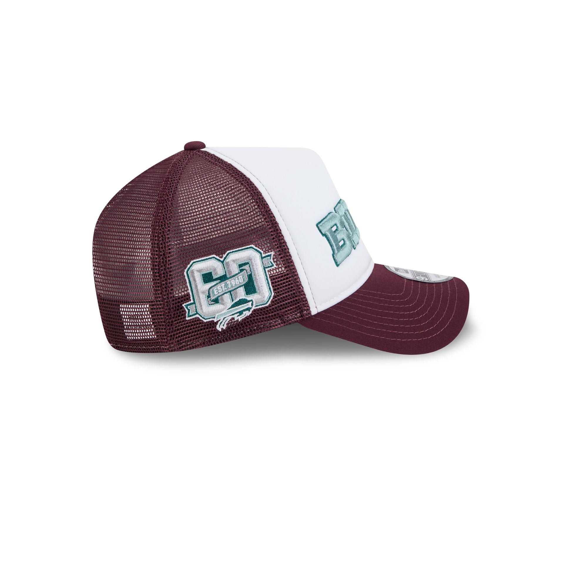 Buffalo Bills Optic White 9FORTY A-Frame Snapback Hat - Image 4