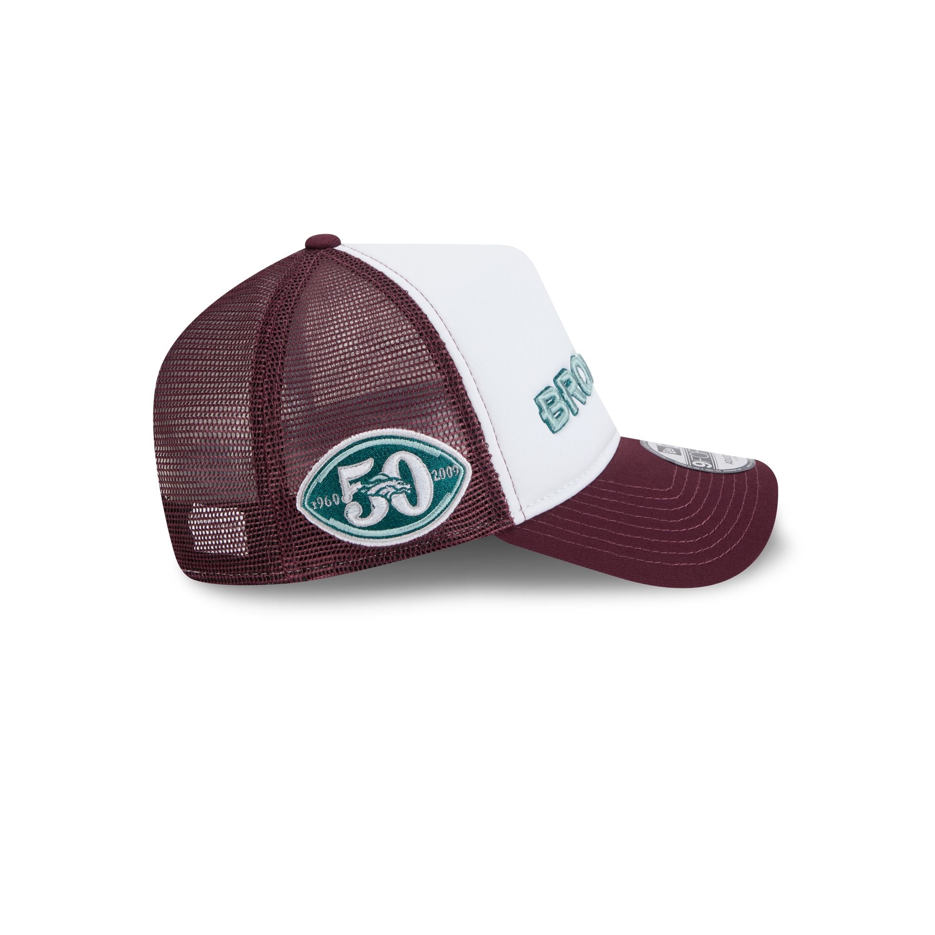 Denver Broncos Optic White 9FORTY A-Frame Snapback Hat - Image 4