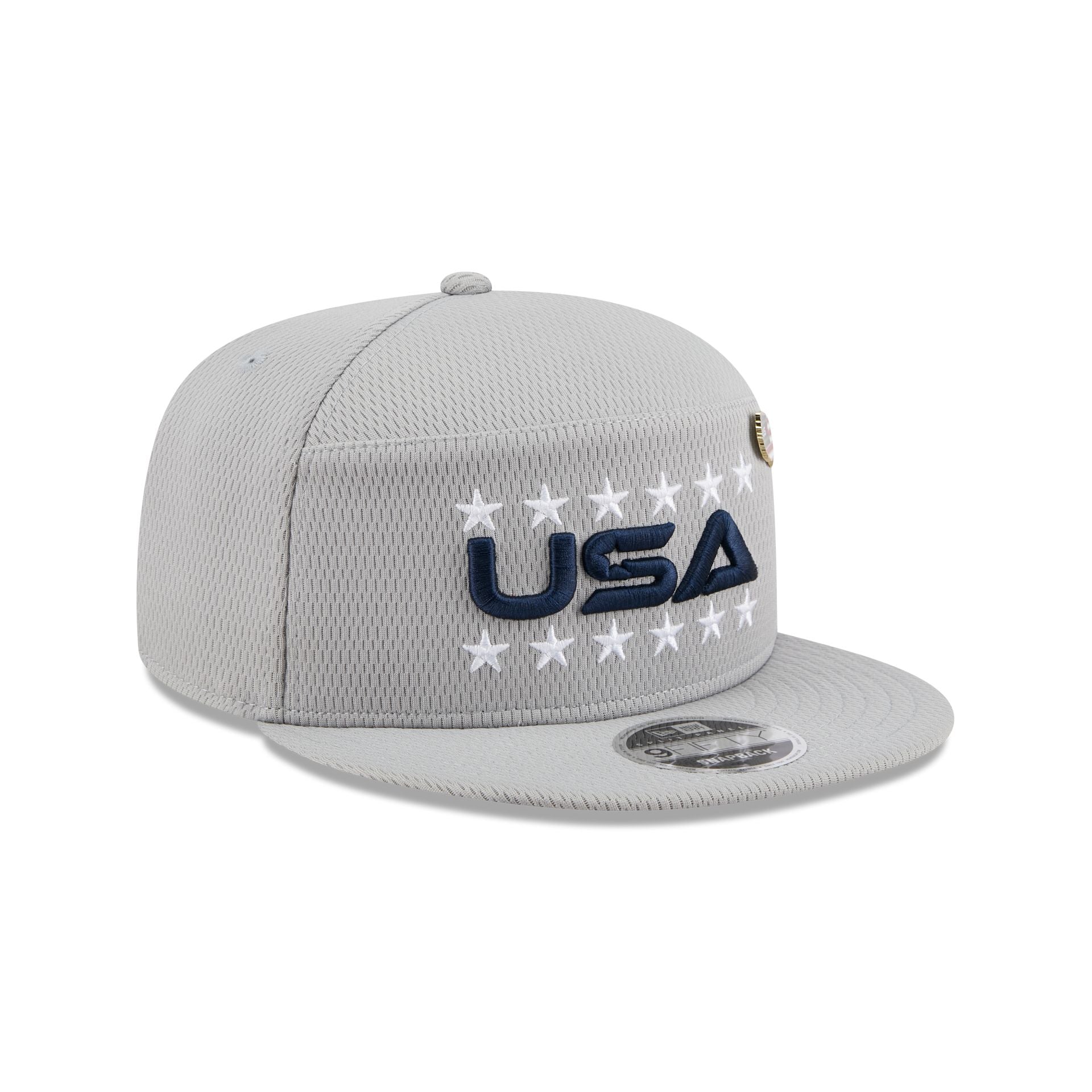 2025 Ryder Cup Team USA Gray Split Panel 9FIFTY Snapback Hat - Image 3