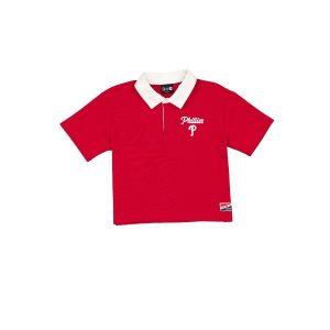 Philadelphia Phillies Throwback Women's Cropped Polo