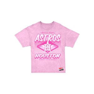Houston Astros Throwback Women's Pink T-Shirt