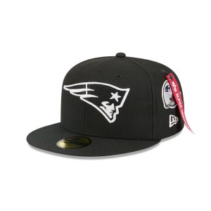 Alpha Industries x New England Patriots Black 59FIFTY Fitted Hat