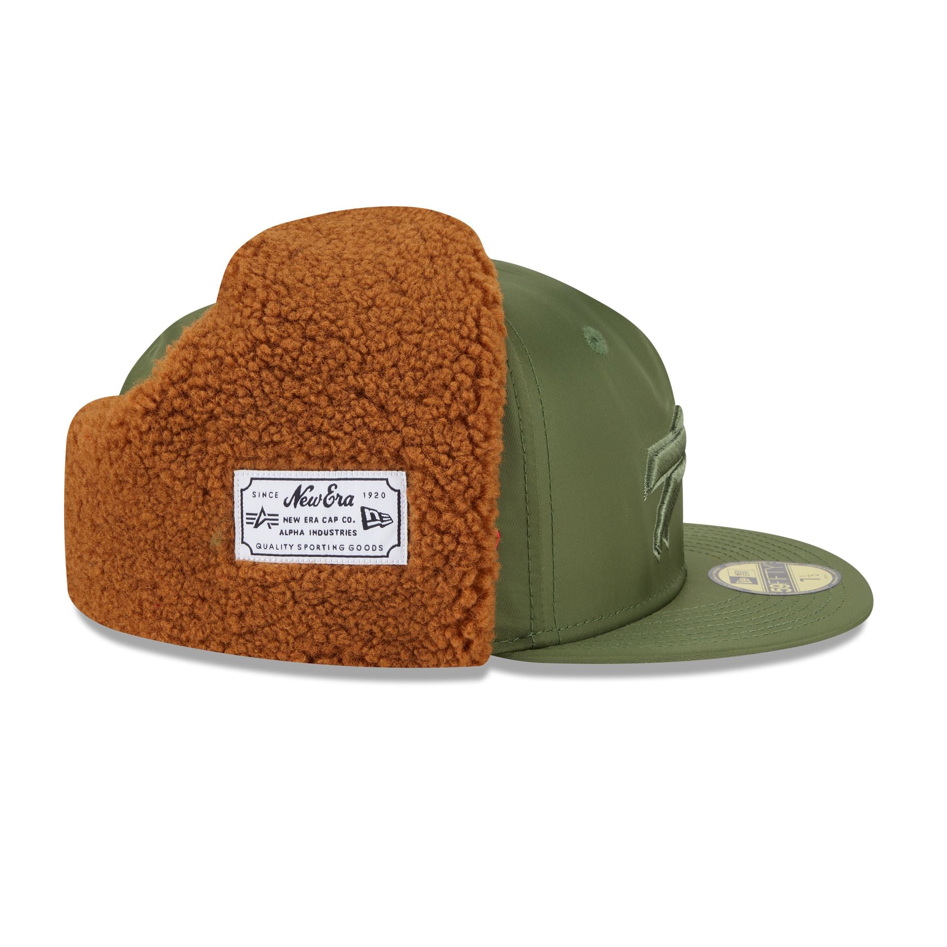 Alpha Industries x Buffalo Bills Olive Green Dog Ear 59FIFTY Fitted Hat - Image 5