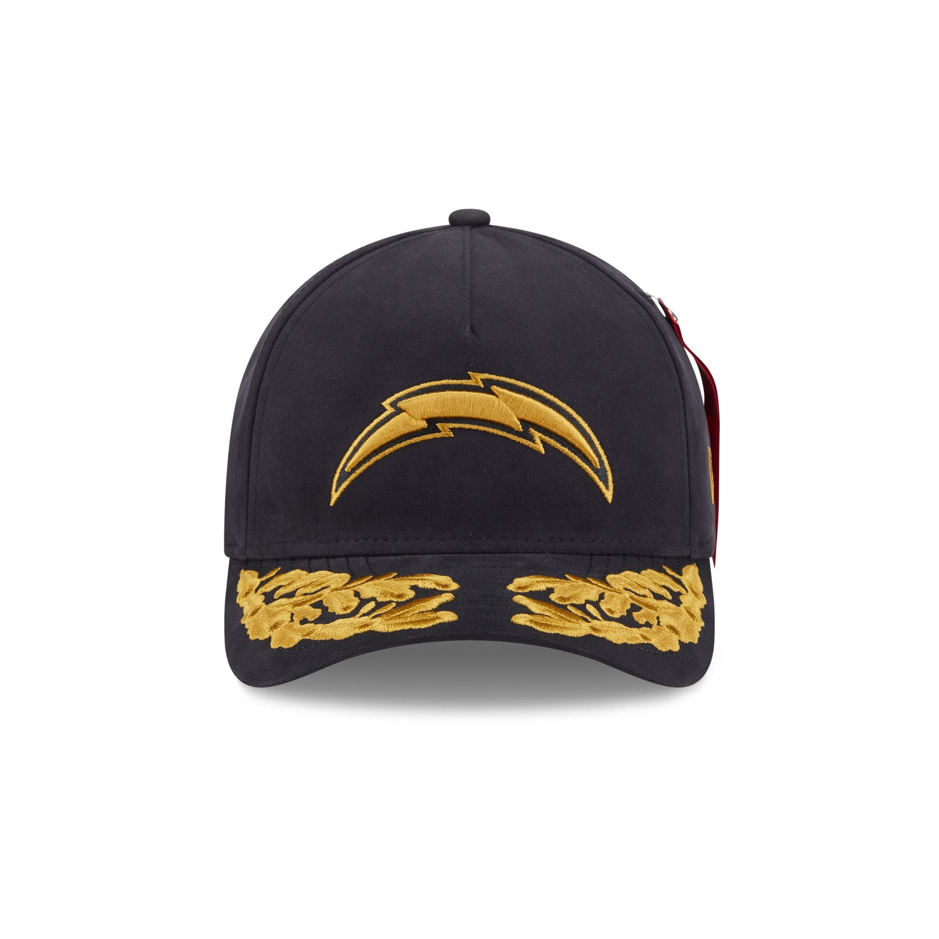 Alpha Industries x Los Angeles Chargers Black 9FORTY M-Crown A-Frame Snapback Hat - Image 2