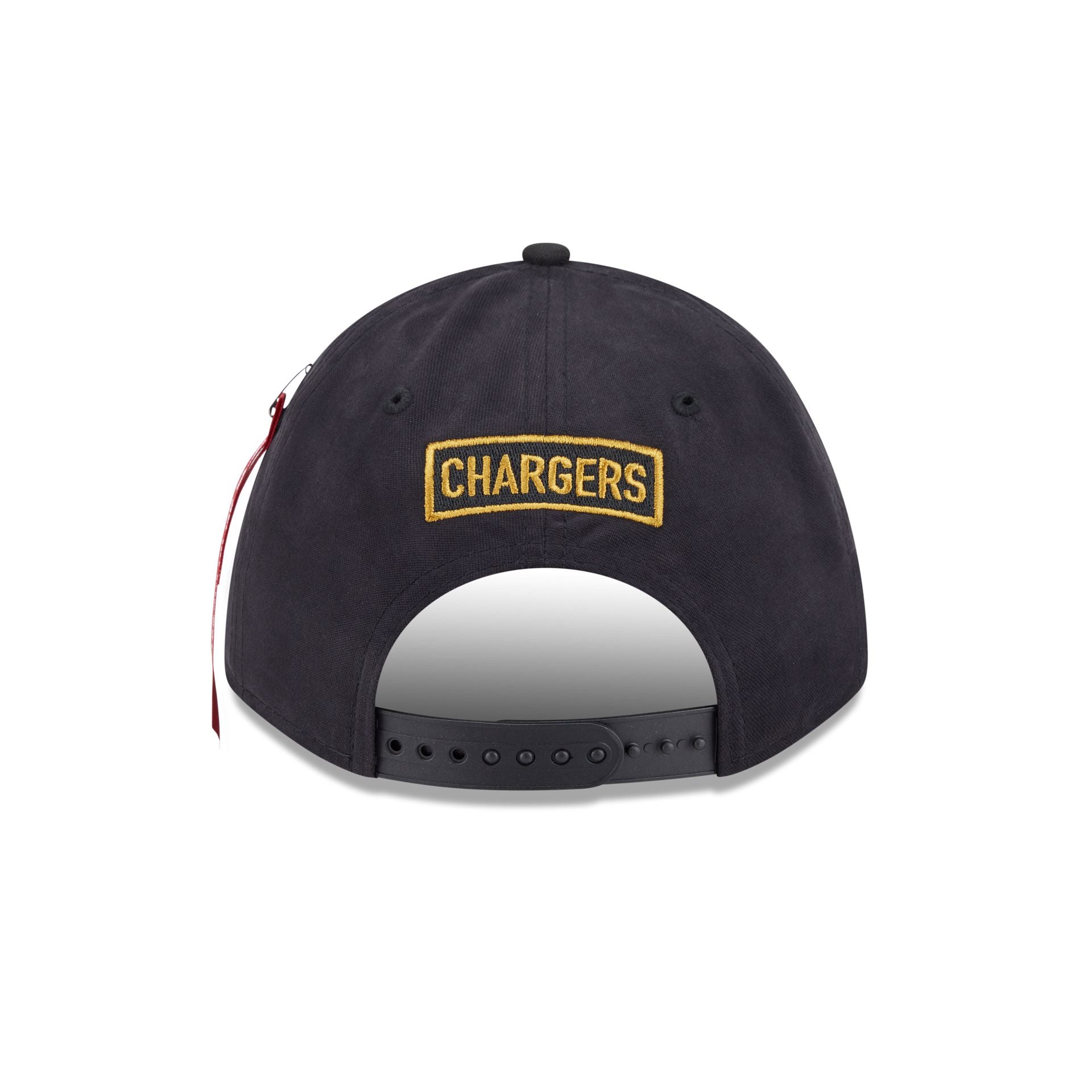 Alpha Industries x Los Angeles Chargers Black 9FORTY M-Crown A-Frame Snapback Hat - Image 6