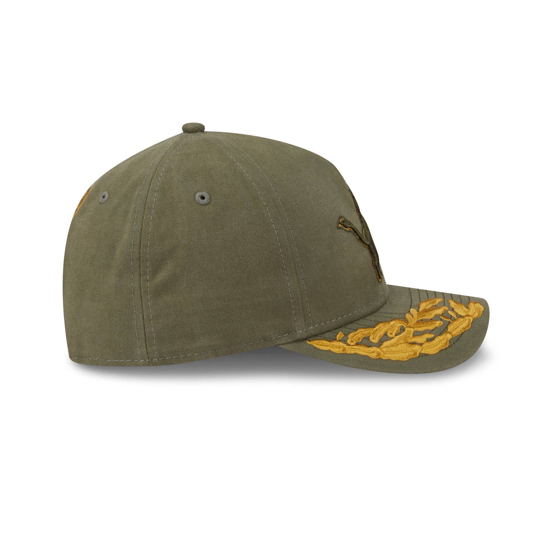 Alpha Industries x Detroit Lions Olive Green 9FORTY M-Crown A-Frame Snapback Hat - Image 5