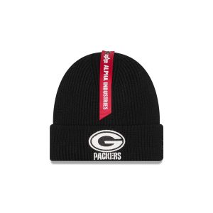 Alpha Industries x Green Bay Packers Black Cuff Knit Hat