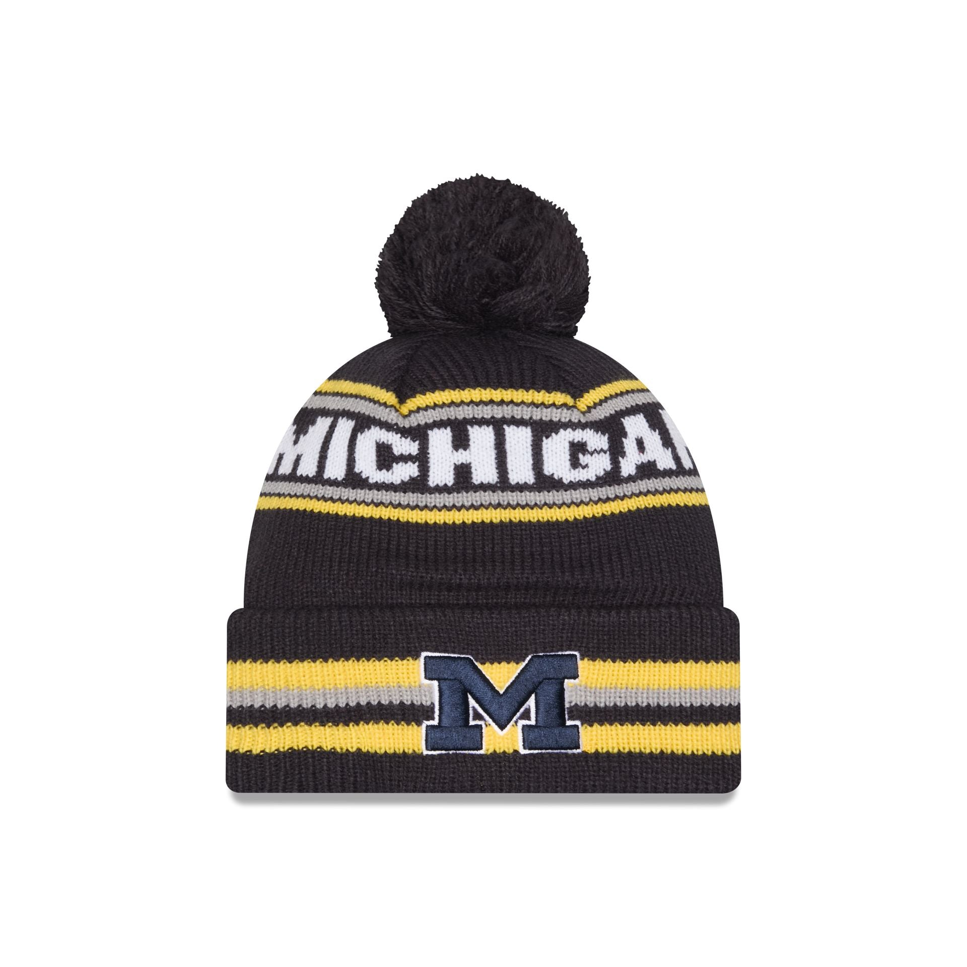 Michigan Wolverines Classic Pom Knit Hat
